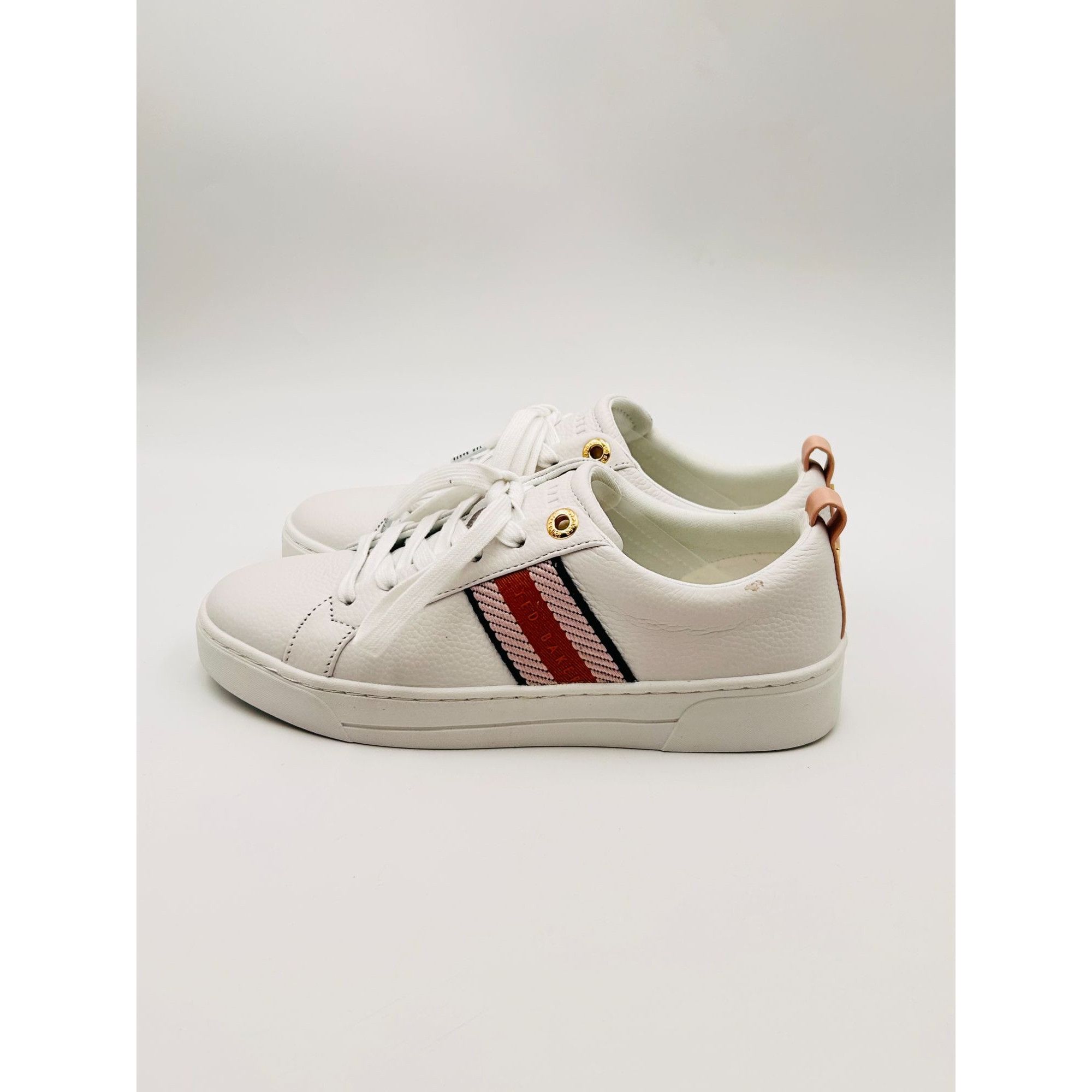 Ted Baker Ted Baker Women’s Sneakers US 7 Pink White Leather Lace Up L Size US 7 / IT 37 - 1 Thumbnail