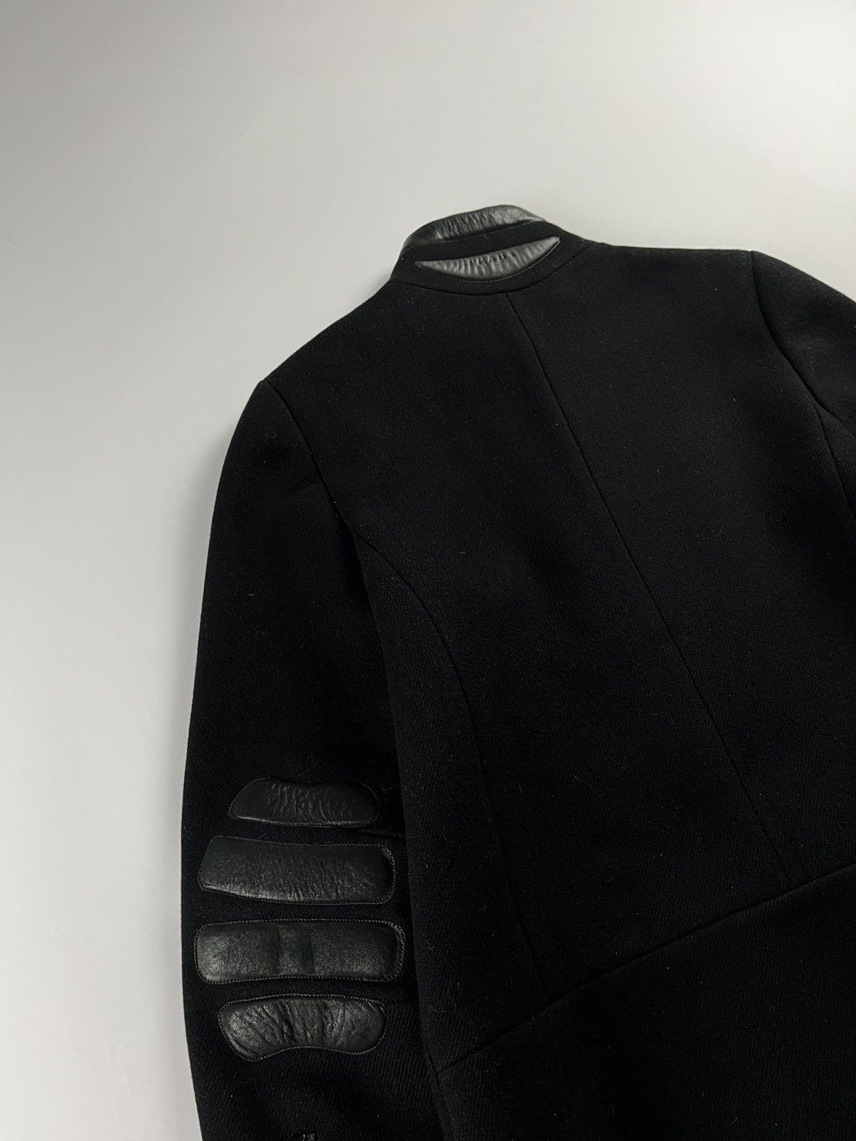 Prada Prada Leather Padded Elbows Wool Jacket FW 1999 Size S / US 4 / IT 40 - 6 Thumbnail