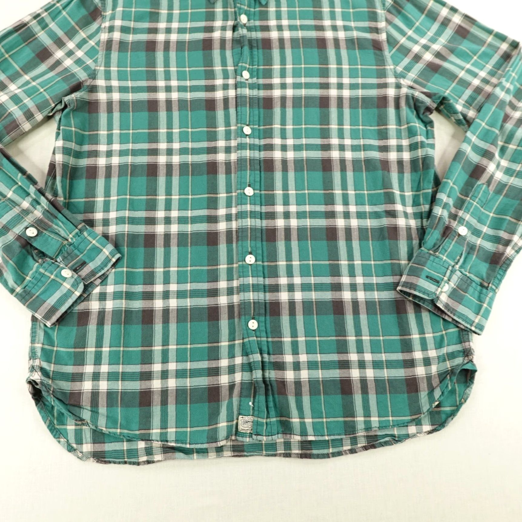 Ralph Lauren VINTAGE Ralph Lauren Shirt Mens Large Green Plaid Button-Up Long Sleeve Casual Outdoor Size US L / EU 52-54 / 3 - 3 Thumbnail