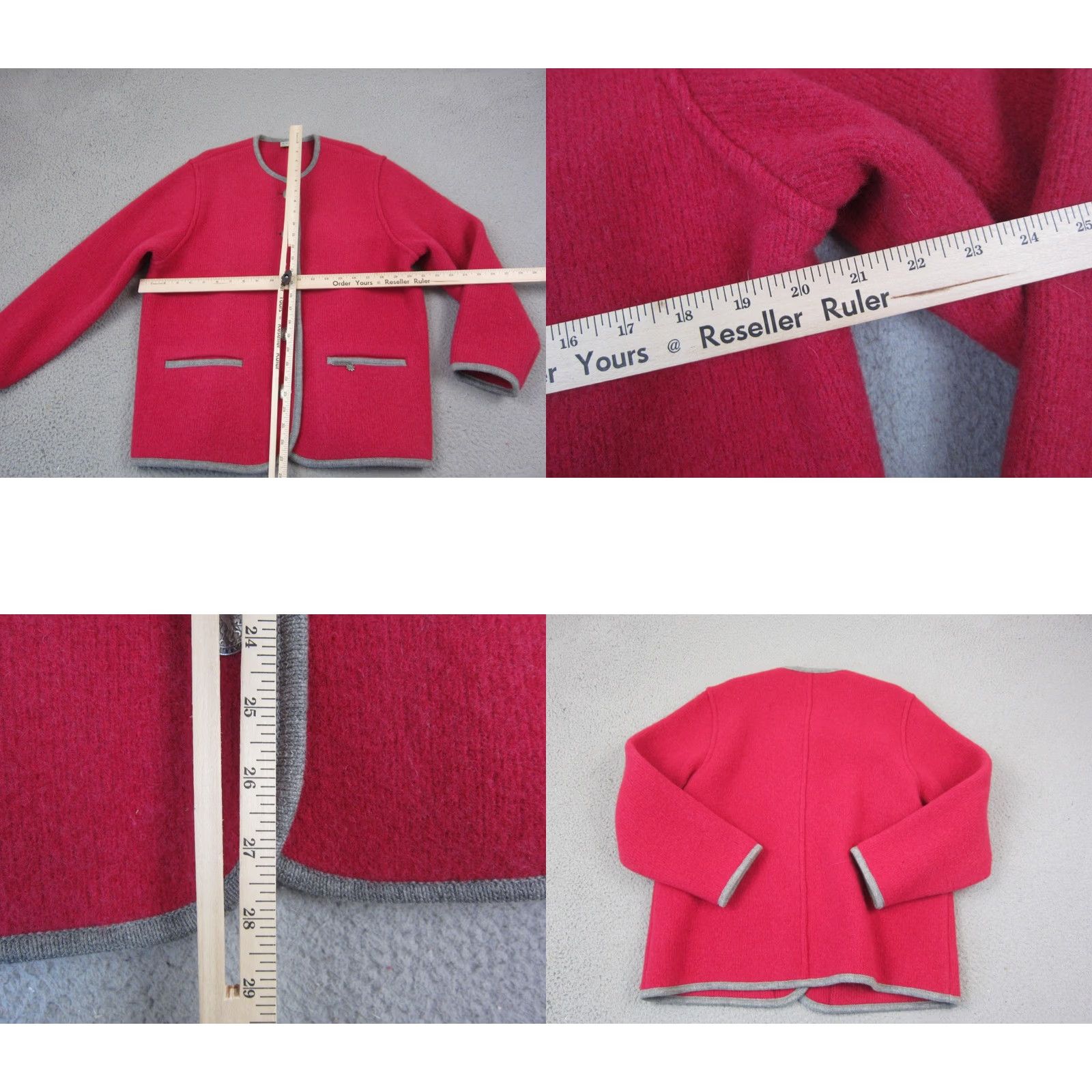 Vintage VINTAGE Stapf Cardigan Womens M Red Wool Trachten Sweater Heavy 80s 90s Classic Cardigan Womens Clothing Size M / US 6-8 / IT 42-44 - 8 Thumbnail