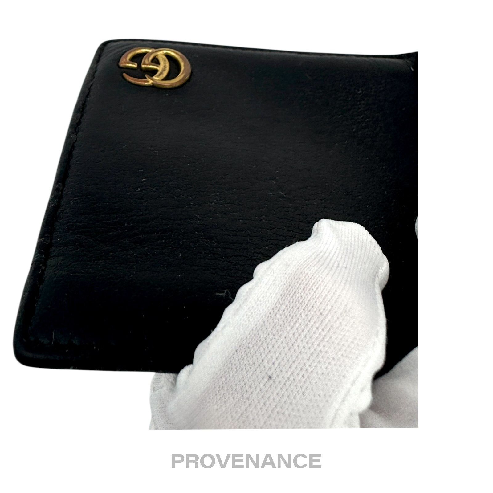 Gucci 🔴 Gucci GG Marmont Bifold Wallet - Black Leather Size ONE SIZE - 11 Thumbnail
