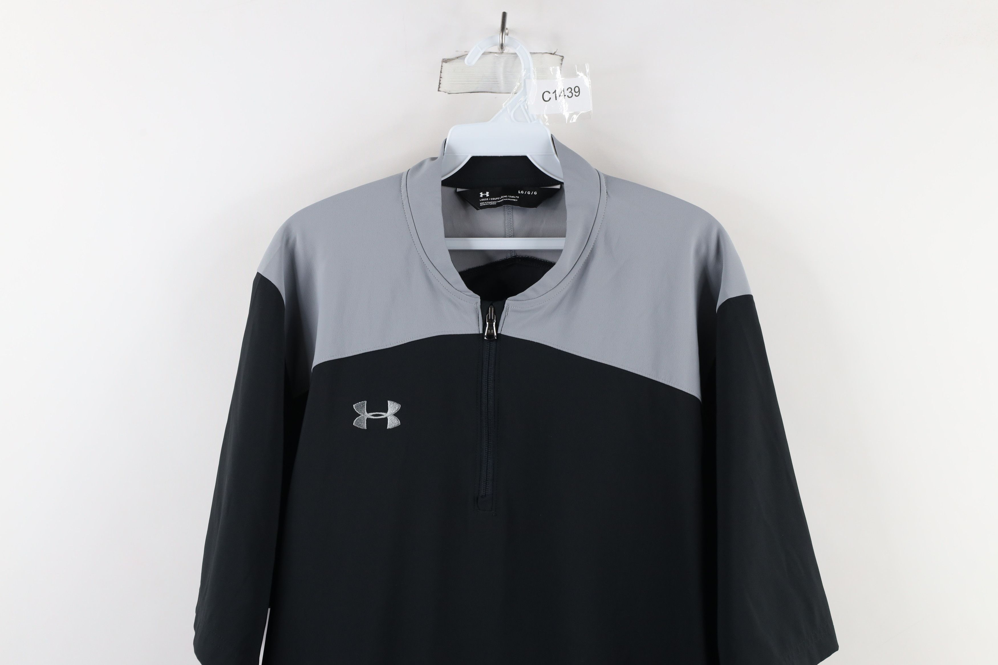 Under Armour × Vintage Under Armour Short Sleeve Half Zip Pullover Jacket Black Size US L / EU 52-54 / 3 - 2 Thumbnail