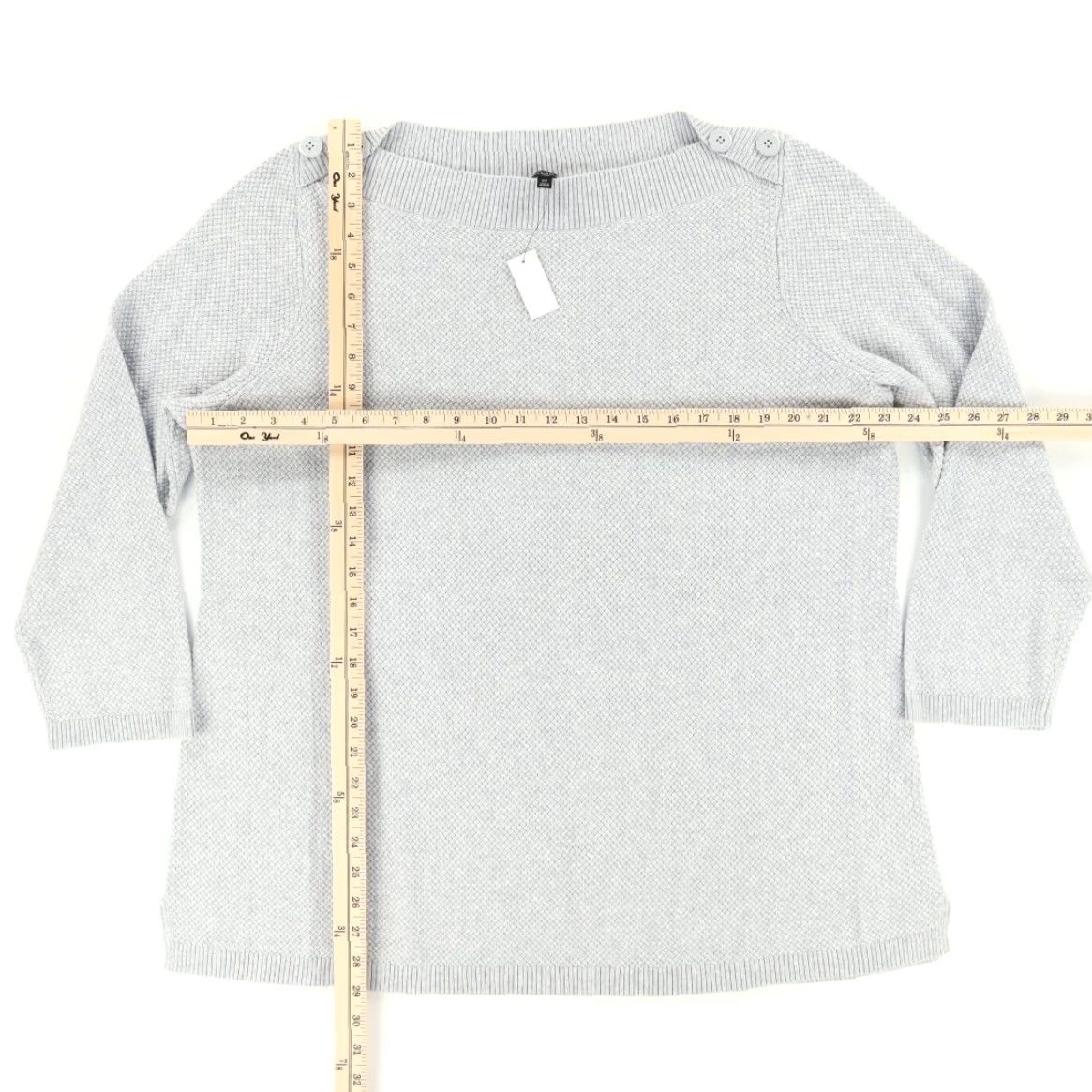 Talbots Talbots Woven Solid Long Sleeve Sweatshirt Gray Women's 2X Shirt Size XXL / US 16-18 / IT 52-54 - 3 Thumbnail