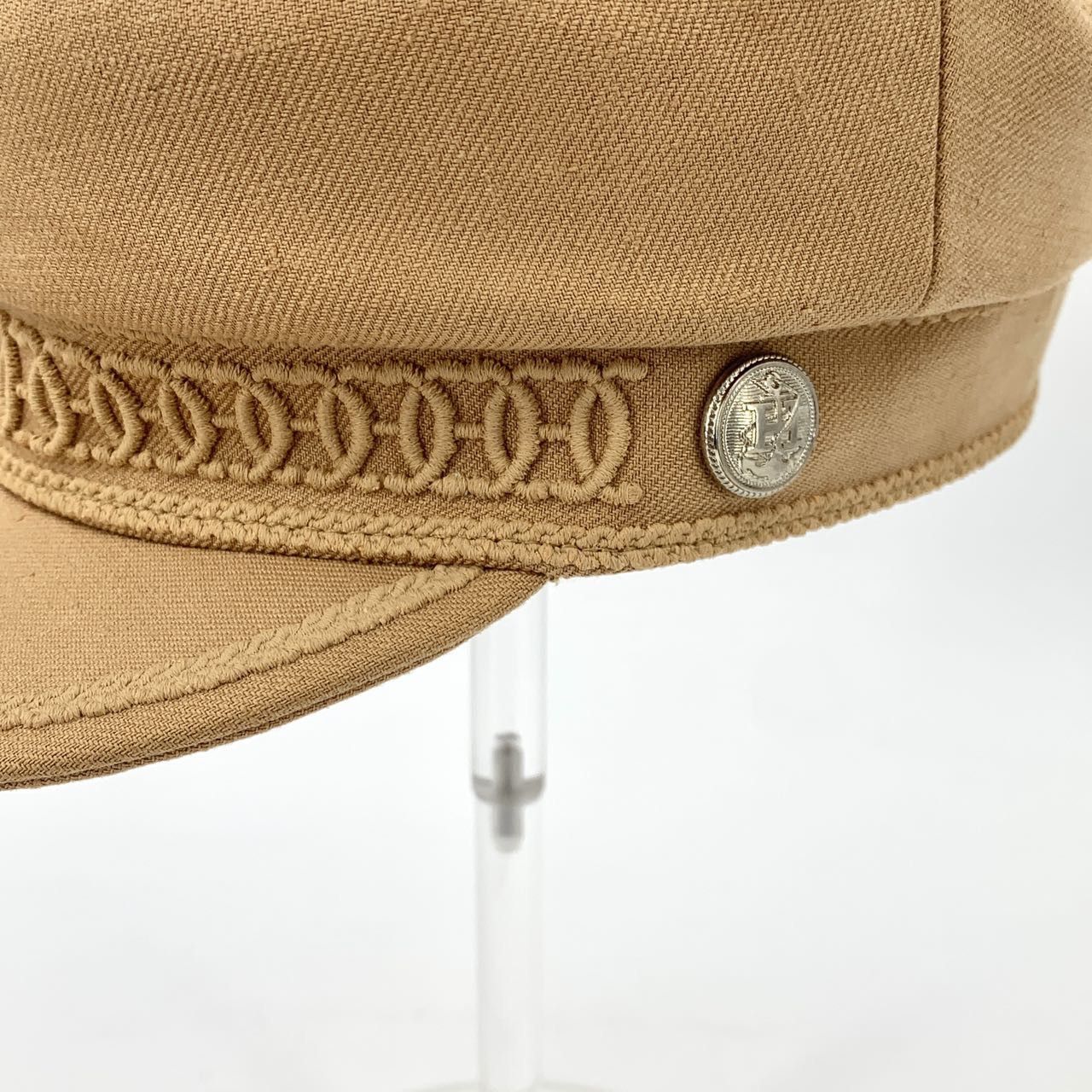 Hermes Hermès Cap Brown Logo Newsboy Hat (Size 63cm) Size ONE SIZE - 6 Thumbnail