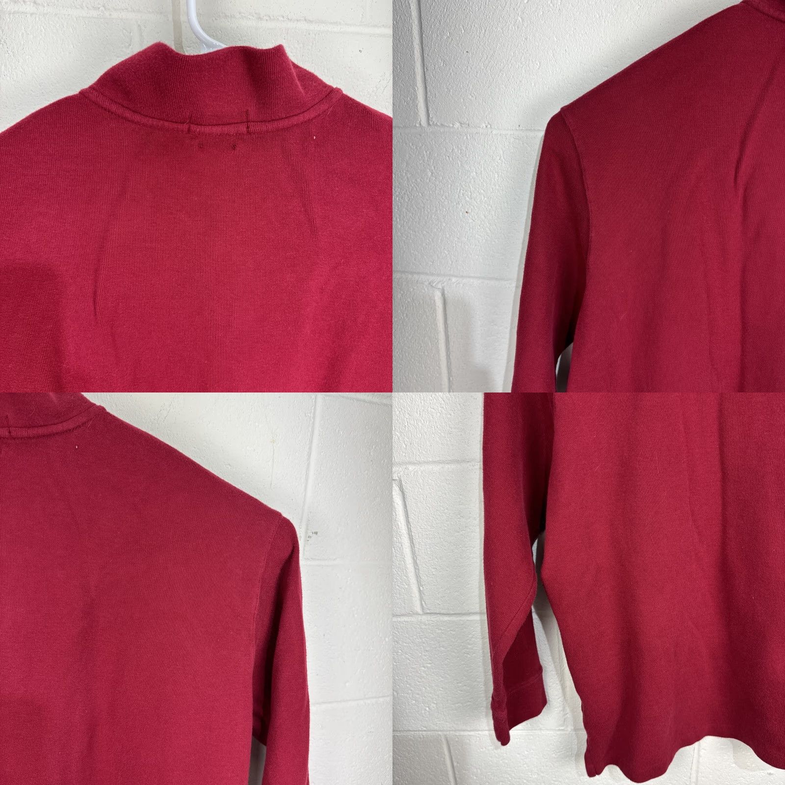 Polo Ralph Lauren Polo Ralph Lauren Sweater Mens 2XB Maroon 1/4 Zip Mock Neck Estate Rib Pony Logo Pullover Knit Size US XXL / EU 58 / 5 - 9 Thumbnail