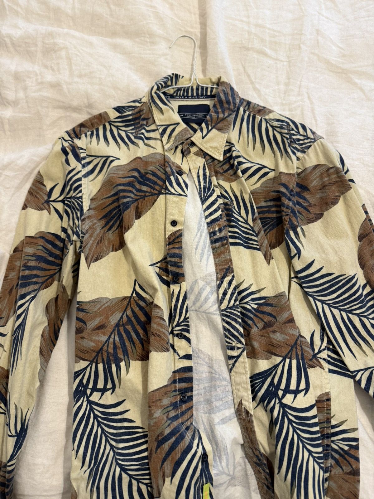 Scotch & Soda Tropical Foliage Print Shirt Size US XL / EU 56 / 4 - 1 Thumbnail