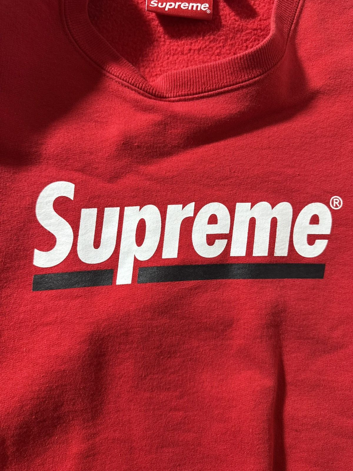 Supreme Supreme underline Crewneck Size US S / EU 44-46 / 1 - 2 Thumbnail