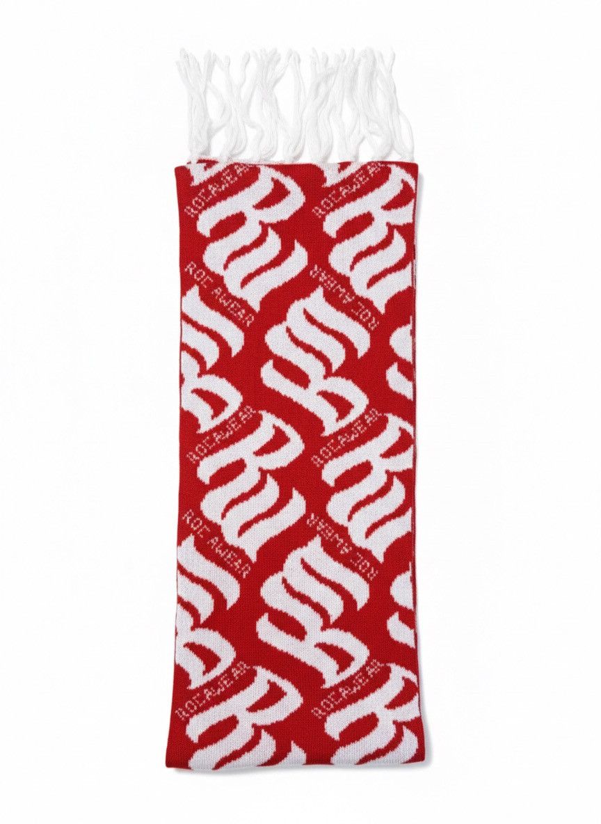 Rocawear VTG Rocawear AOP Monogram Knit Scarf Y2K JayZ Streetwear Size ONE SIZE - 2 Thumbnail