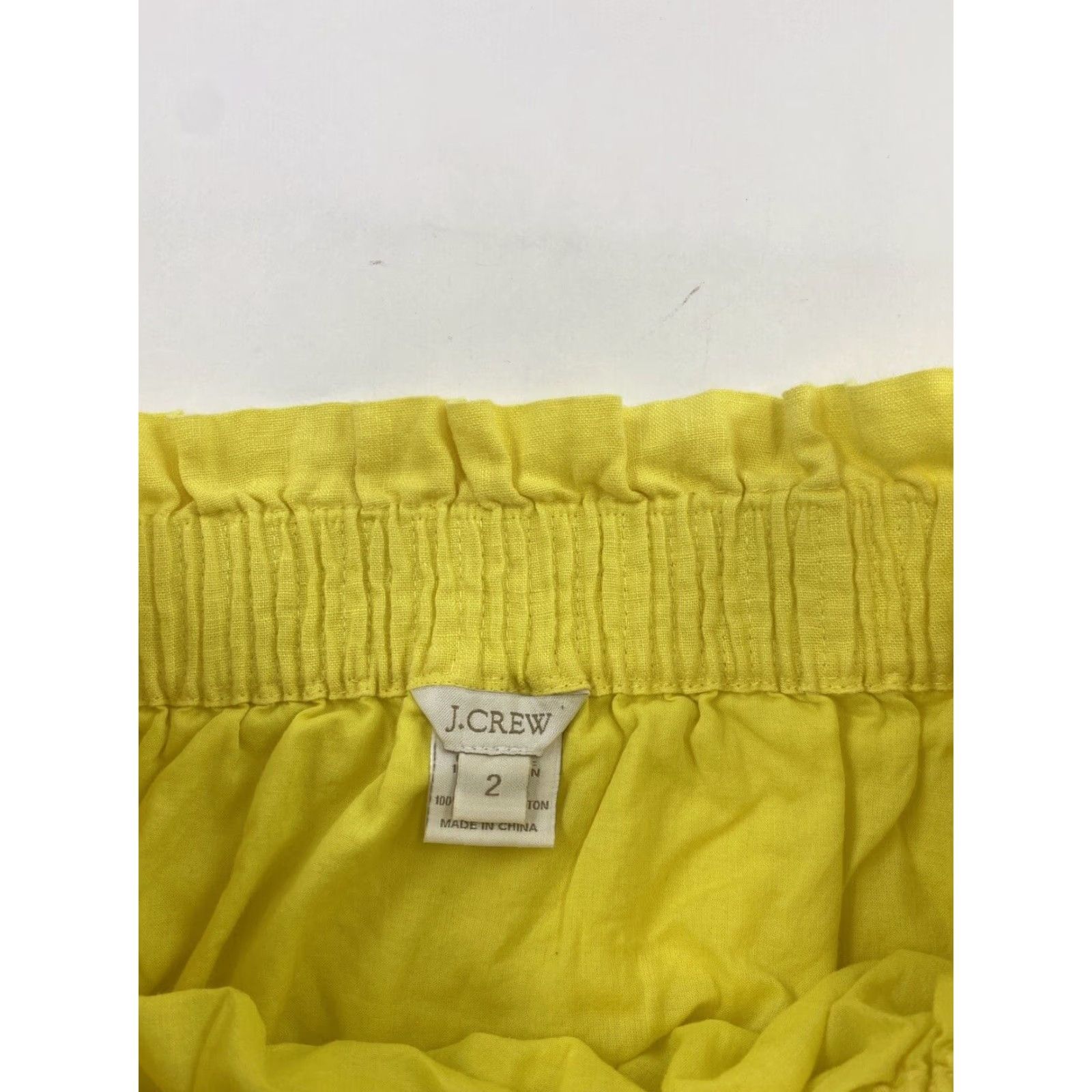 J.Crew J.CREW Skirt Women’s 2 Yellow Pockets Elastic Waist Short Modern Pockets Womens 2 Yellow Size 26" / US 2 / IT 38 - 2 Thumbnail