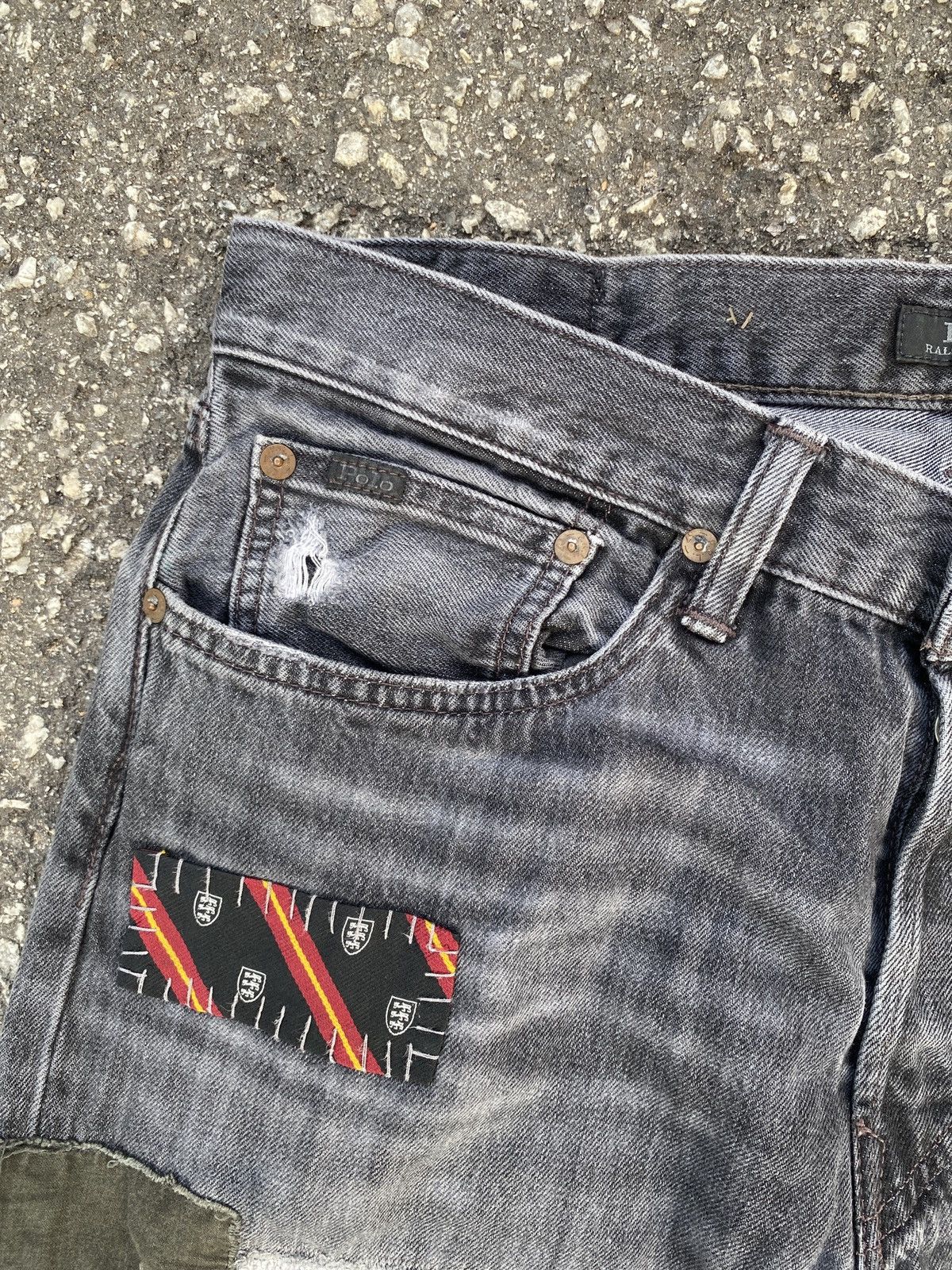 Polo Ralph Lauren *RARE* Polo Ralph Lauren Patchwork Varick Denim Jeans Size US 32 / EU 48 - 8 Thumbnail