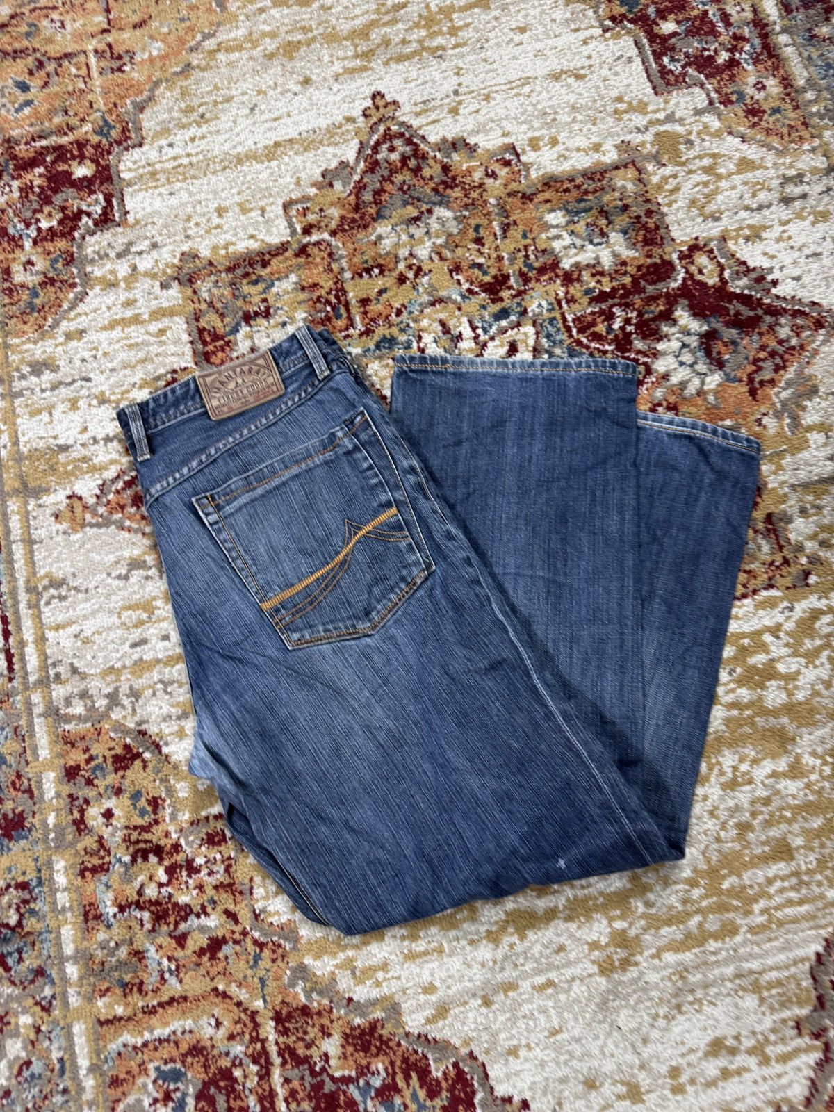 If Six Was Nine ᶠᵃⁿᶜʸᵍᵘʸ Vintage Baggy Washed Denim Jeans Wide leg Y2K Size US 33 - 6 Thumbnail