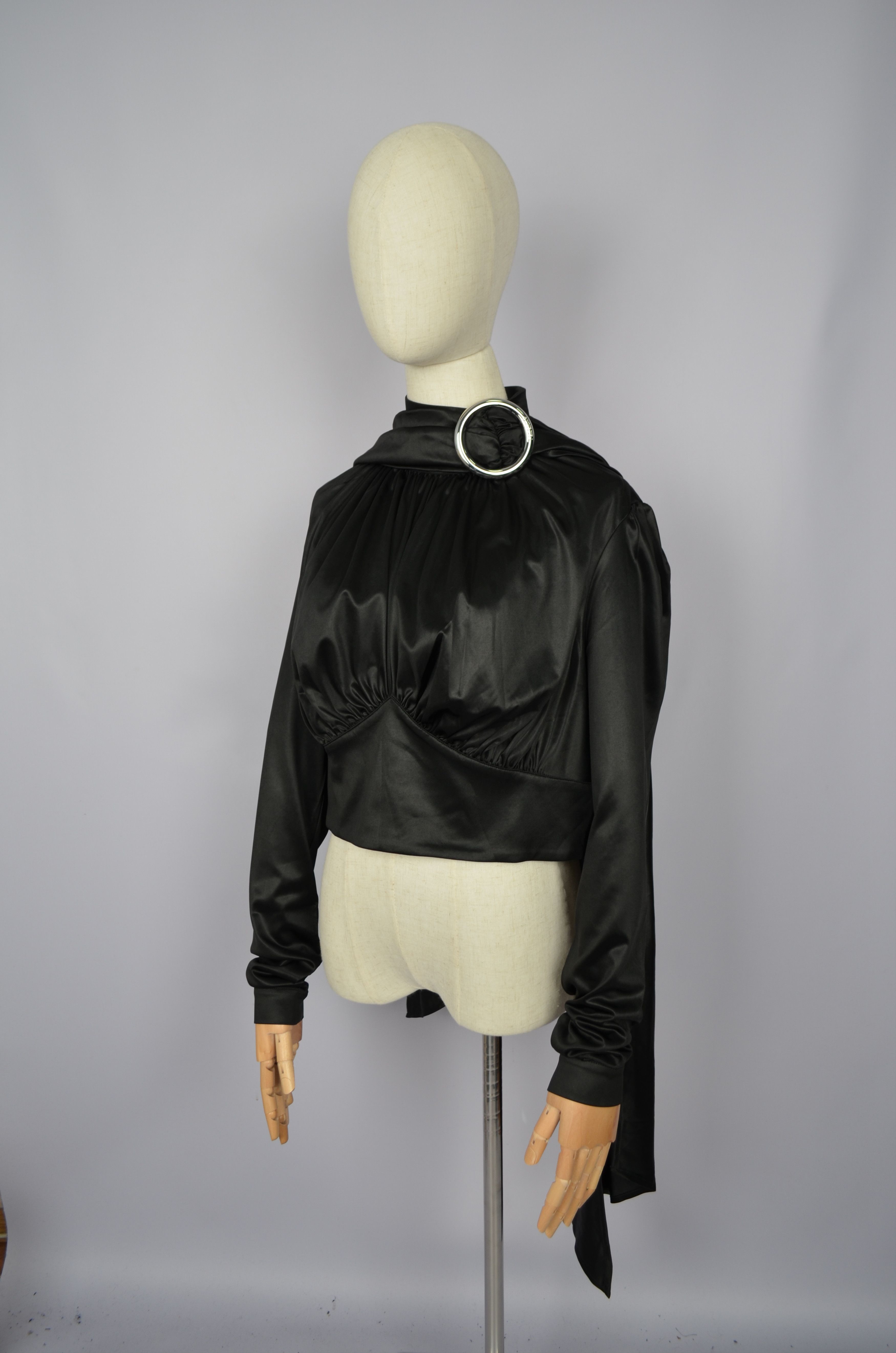 Designer × H&M × Paco Rabanne H&M x Paco Rabanne Eastman Naia Acetate Scarf Top Blouse Size XL / US 12-14 / IT 48-50 - 20 Thumbnail