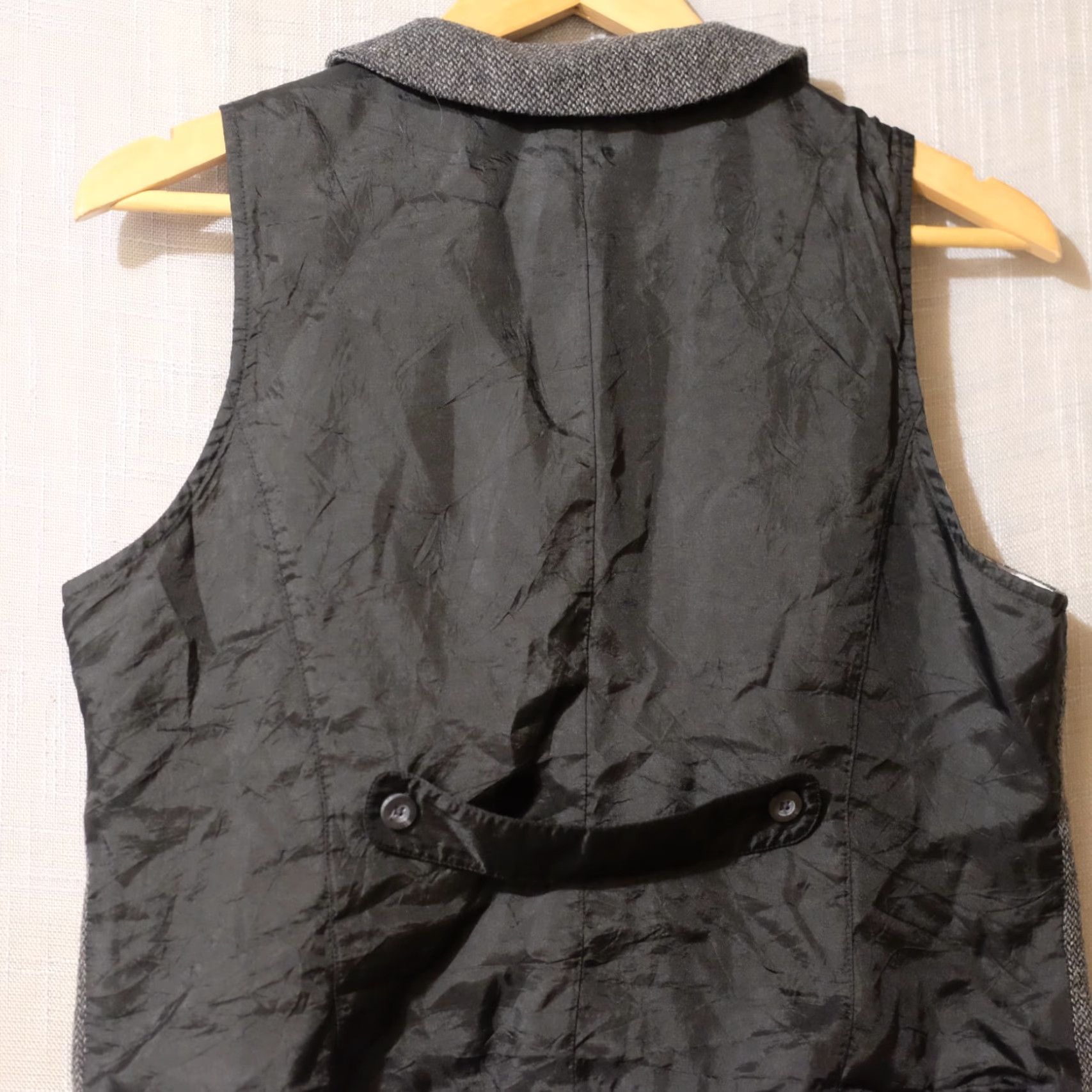Vintage Relativity Vest Wool Blend Heather Black/Grey Lined Womens M Vest Size L / US 10 / IT 46 - 5 Thumbnail