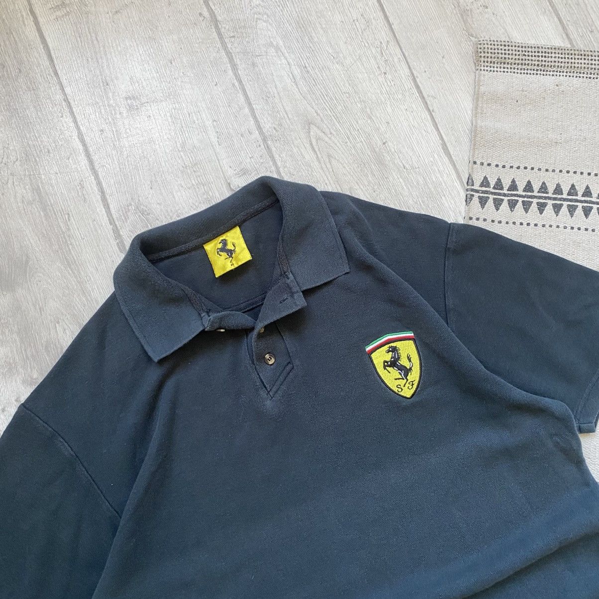 Ferrari Vintage 90s Faded Racing Ferrari Polo tee Y2K Size US M / EU 48-50 / 2 - 2 Thumbnail