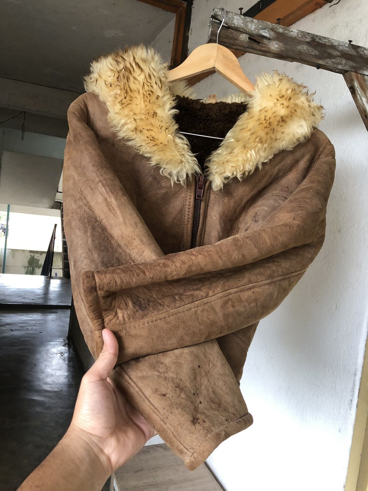 Leather Vintage Homestead Hand Made B3 Shearling Leather Jacket Size XL / US 12-14 / IT 48-50 - 12 Thumbnail