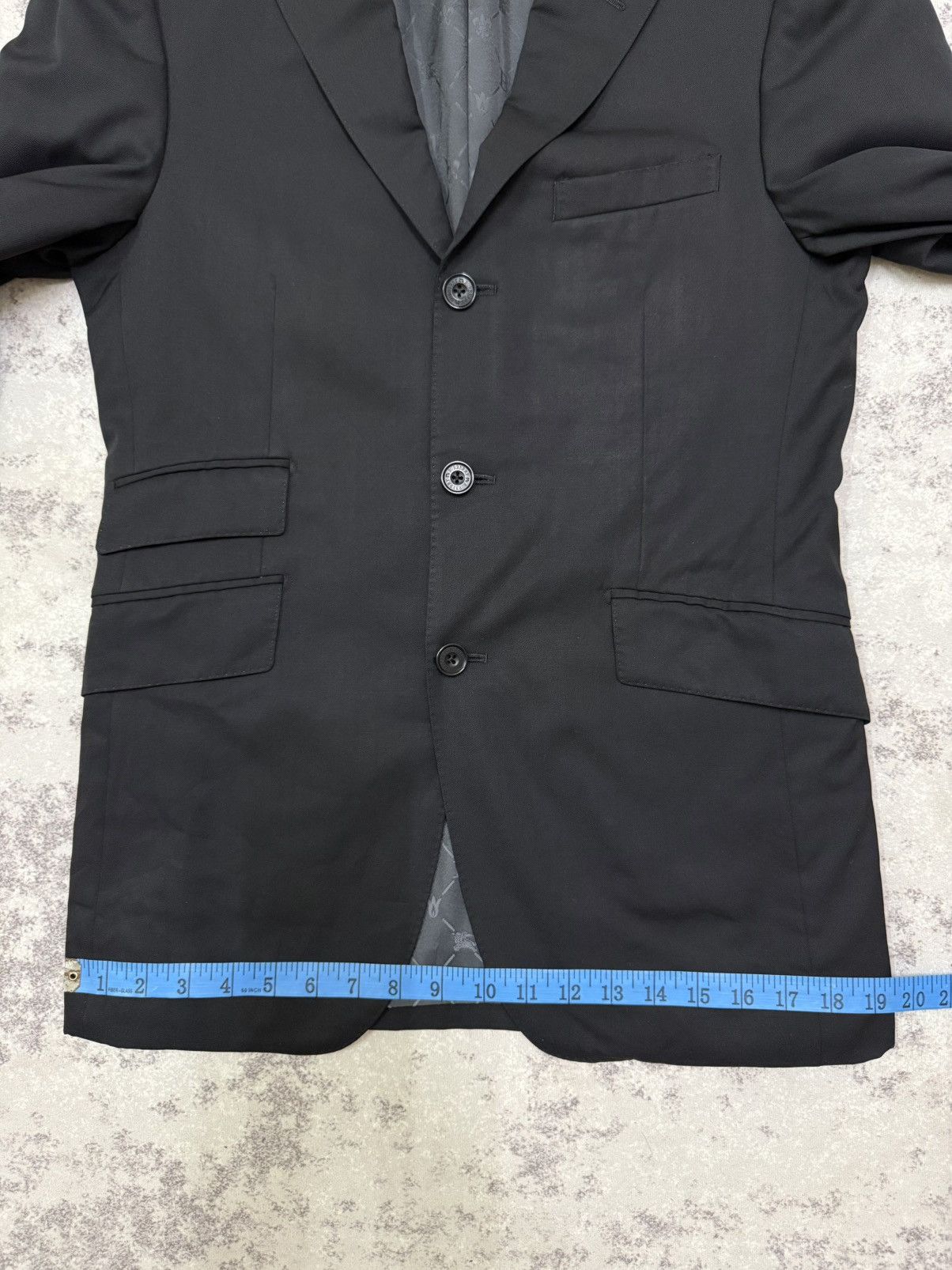 Burberry Burberry Super 120s Monogram Lined Black Blazer Coat Size US S / EU 44-46 / 1 - 19 Thumbnail