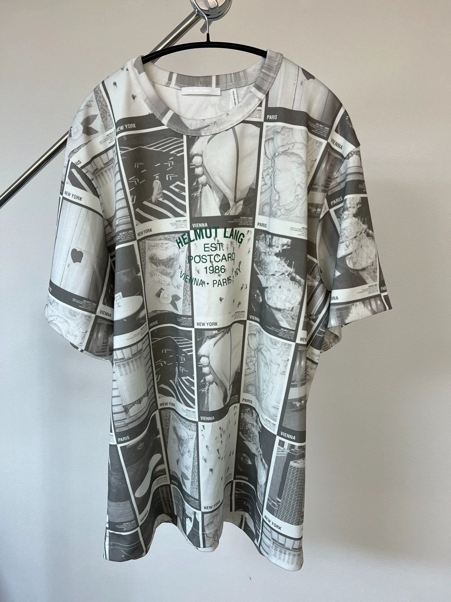 Helmut Lang Helmut Lang Newspaper Print T-Shirt Size US XL / EU 56 / 4 - 2 Thumbnail
