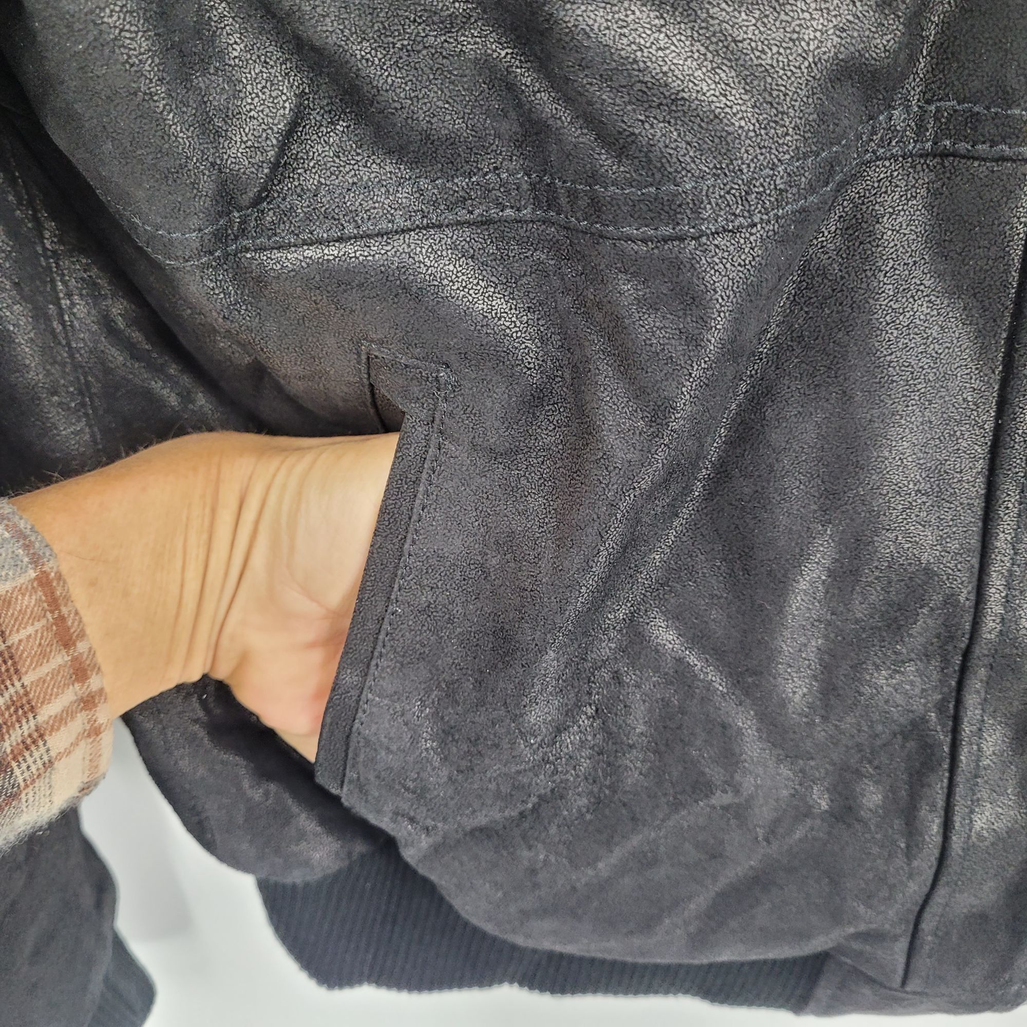 Other Flavor Mens Layered Pig Leather Hoodie Biker Moto Jacket M Size US M / EU 48-50 / 2 - 12 Thumbnail
