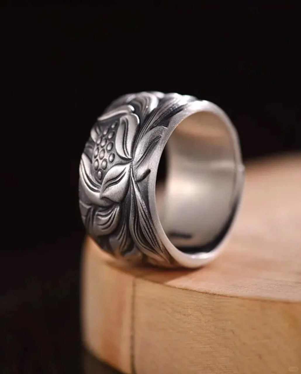 Other 925 Sterling Silver Lotus Ring｜Vintage Spiritual Jewelry Size ONE SIZE - 3 Thumbnail