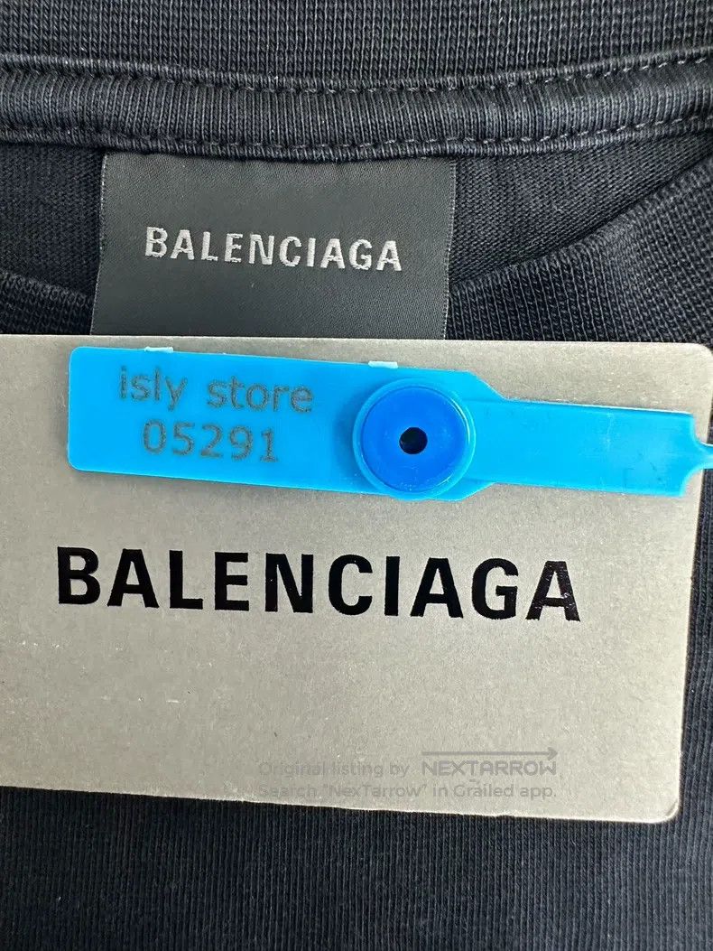 Balenciaga Balenciaga Logo Printed Concealed Neck Short Sleeve Size US XS / EU 42 / 0 - 4 Thumbnail