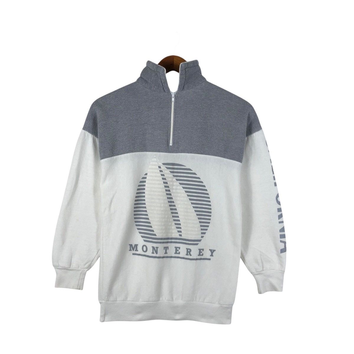 Vintage MONTEREY CALIFORNIA Sailboat Half Zipper Sweatshirt Size US M / EU 48-50 / 2 - 1 Thumbnail