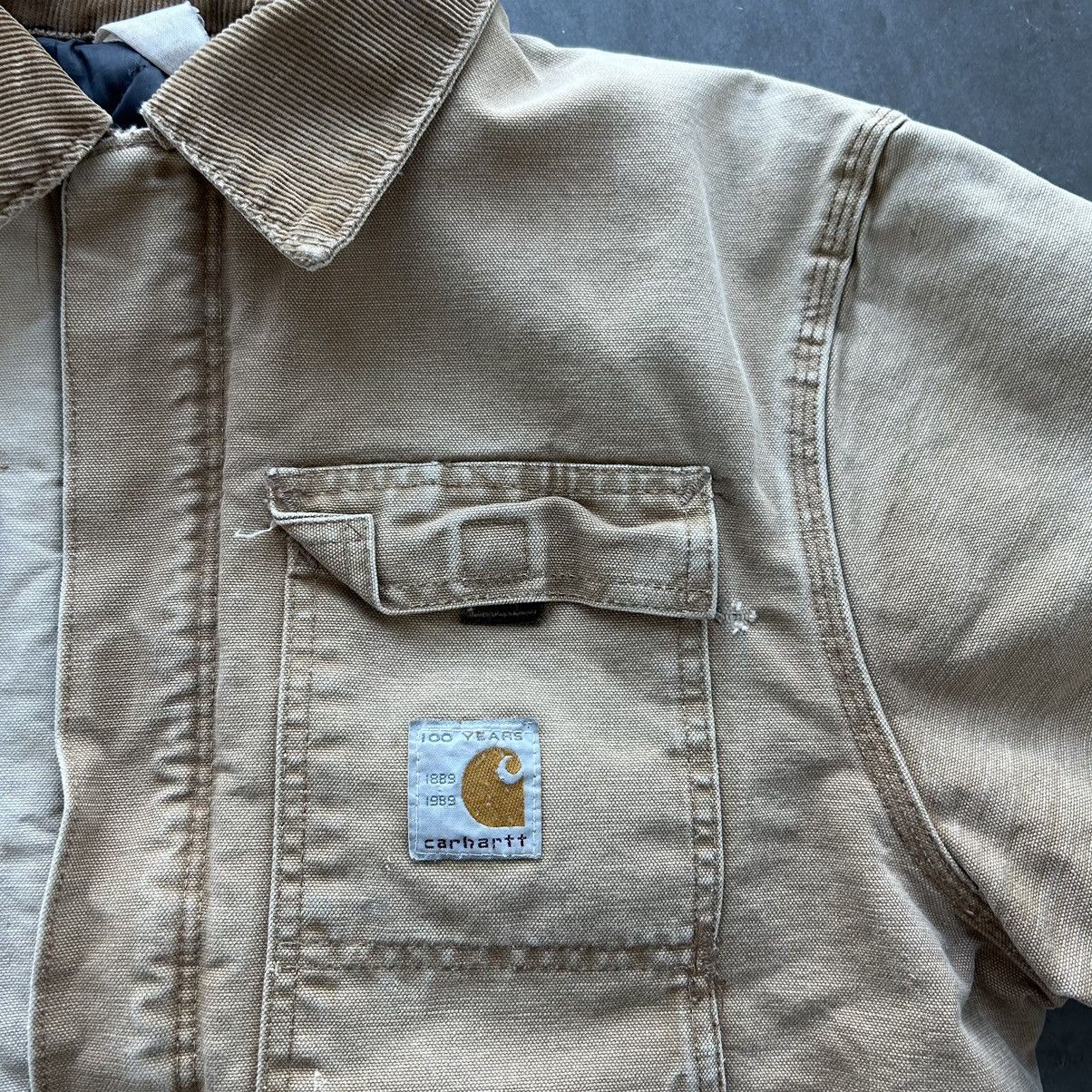 Carhartt × Vintage Crazy Vintage 80s Thrashed Carhartt Chore Barn Coat Grunge Size US XL / EU 56 / 4 - 7 Thumbnail