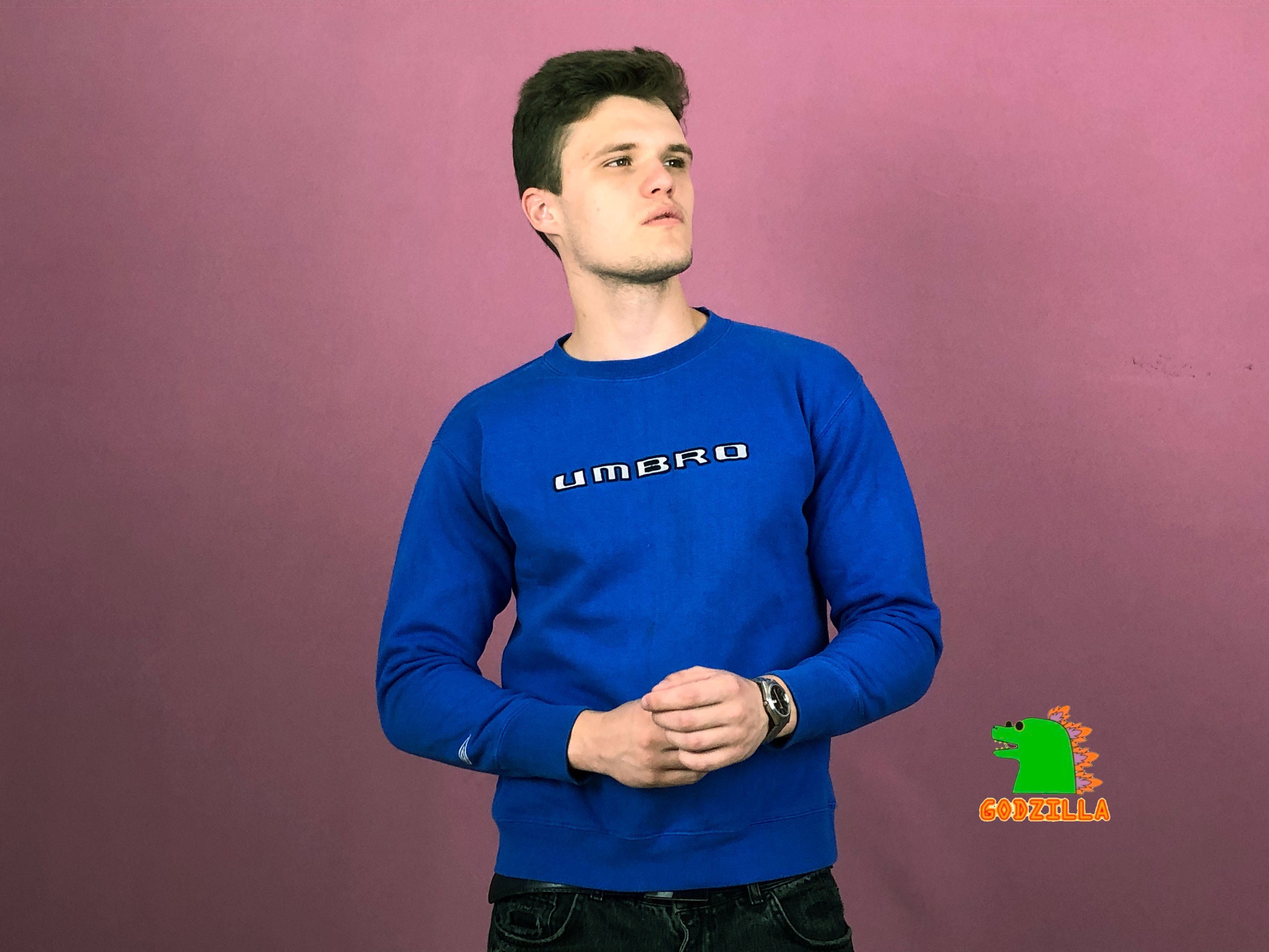 Umbro × Vintage Umbro Vintage Men's Sweatshirt - S Blue Size US S / EU 44-46 / 1 - 4 Thumbnail