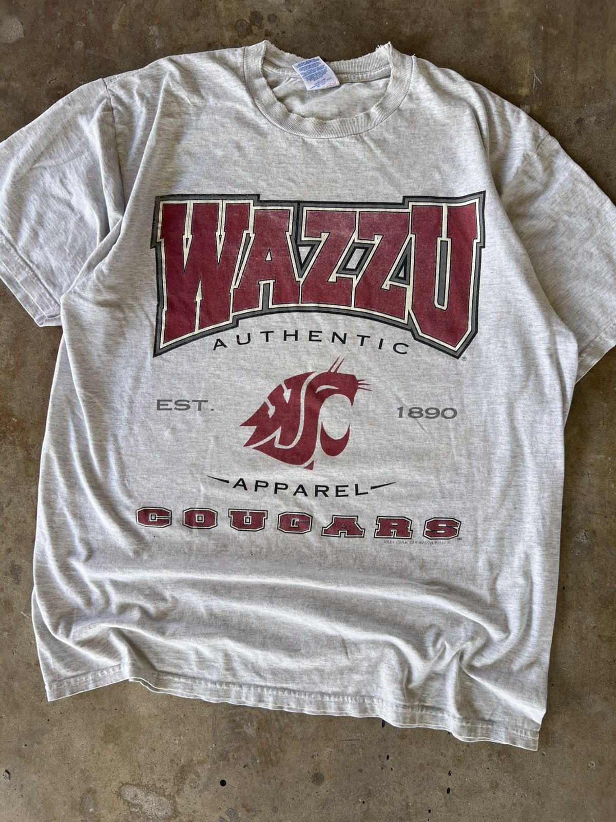 Vintage Vintage 90’s NCAA Washington State Cougars T Shirt Size US XL / EU 56 / 4 - 2 Thumbnail