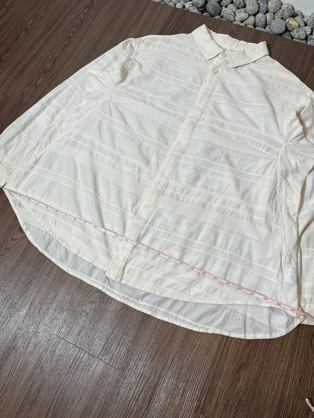 Issey Miyake Plantation by Issey Miyake White Pleated Shirt Size US L / EU 52-54 / 3 - 15 Thumbnail