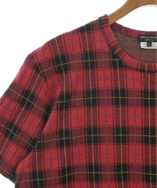 Comme des Garcons Homme Plus T-Shirts Check Cotton Short Sleeve Red x Black x Yellow Size US L / EU 52-54 / 3 - 4 Thumbnail