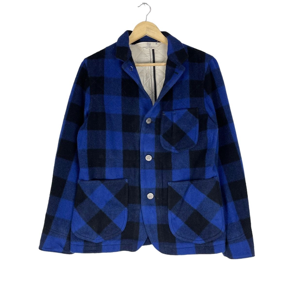 BEAUTY&YOUTH ❄️UNITED ARROWS WOOL BLUE TARTAN FLANNEL JACKET LIKE FILSON Size US M / EU 48-50 / 2 - 2 Thumbnail
