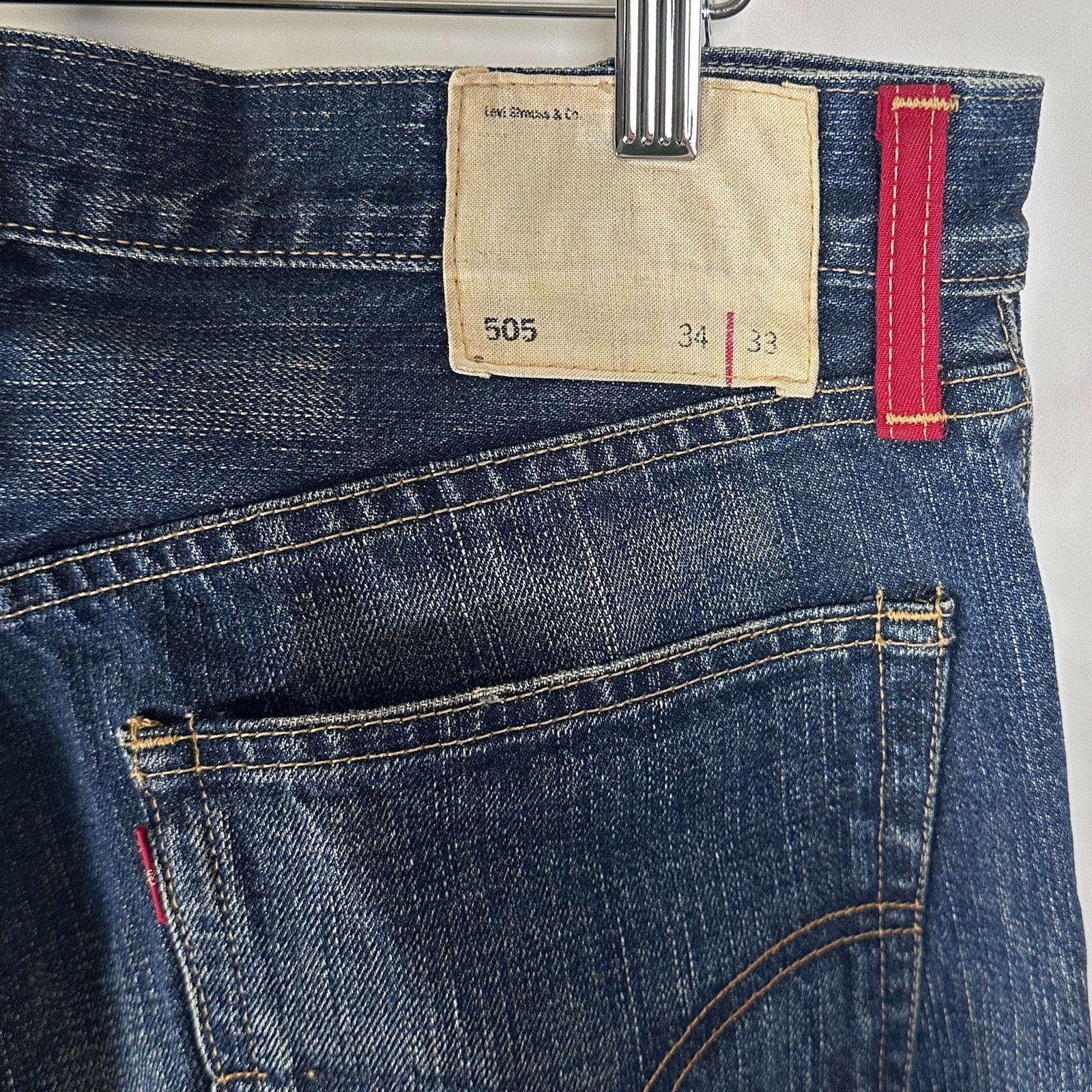 Levi's Japanese 505 Straight Blue Denim Size US 34 / EU 50 - 7 Thumbnail