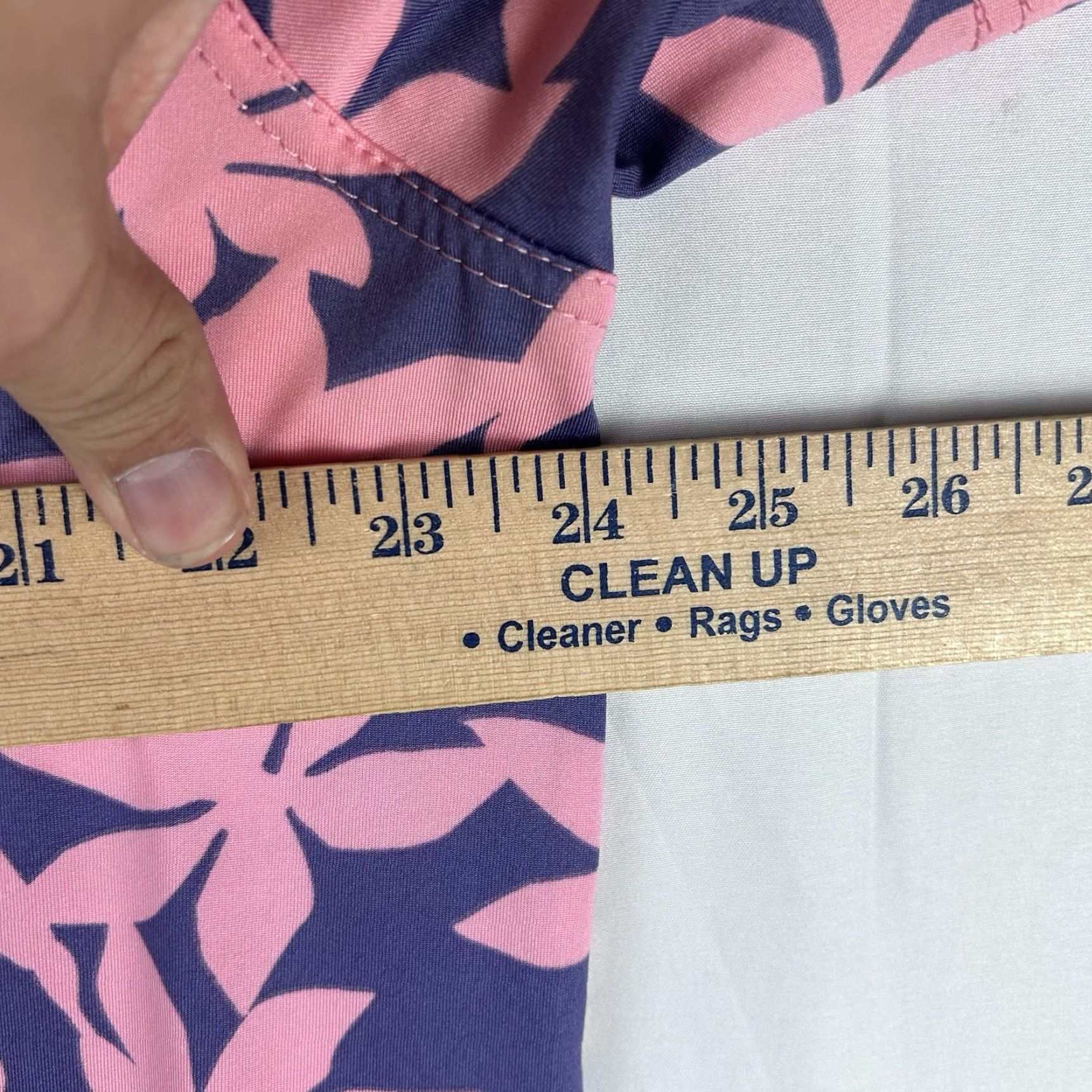 Vintage Simply Southern Polo Shirt Mens XL Purple Pink Floral Print Performance Stretch Shirt Mens XL Purple Pink Floral Print Size US XL / EU 56 / 4 - 7 Thumbnail