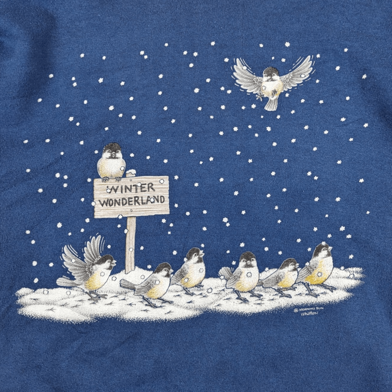 Vintage Vintage 90's MORNING SUN Winter Wonderland Jumper Sweatshirt Size US L / EU 52-54 / 3 - 5 Thumbnail