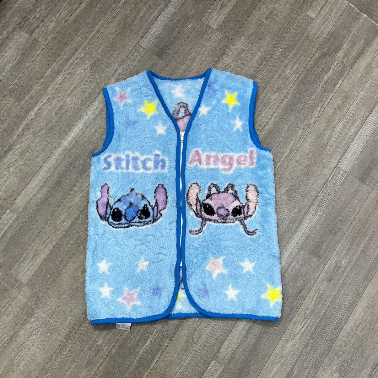 Cartoon Network × Disney × Vintage 2000s Disney Stitch Angel Fleece Vest Size US L / EU 52-54 / 3 - 1 Thumbnail