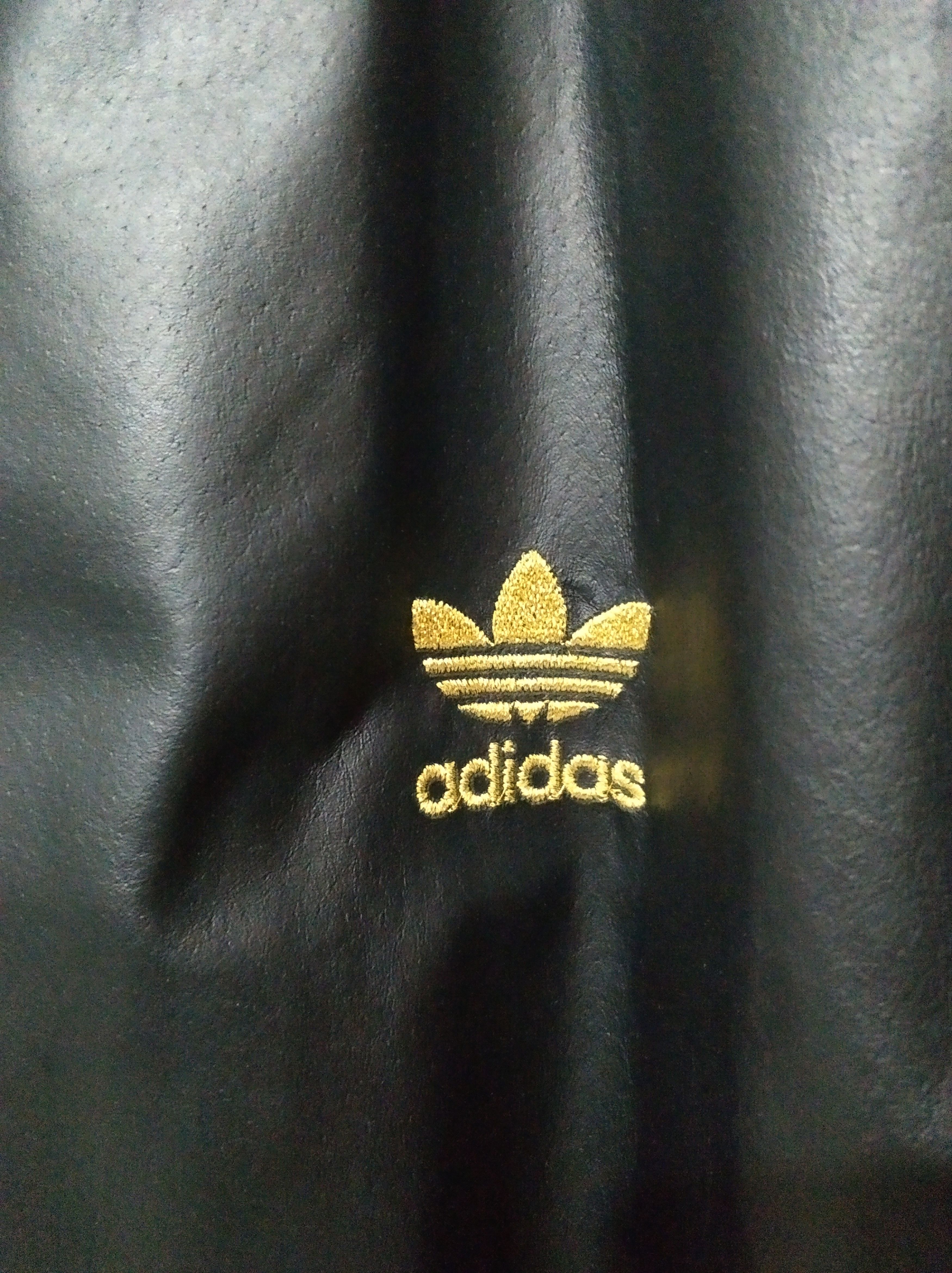 Adidas adidas Leather A15 3XL/4XL Gold Trefoil Vintage Jacket Size US XXL / EU 58 / 5 - 3 Thumbnail