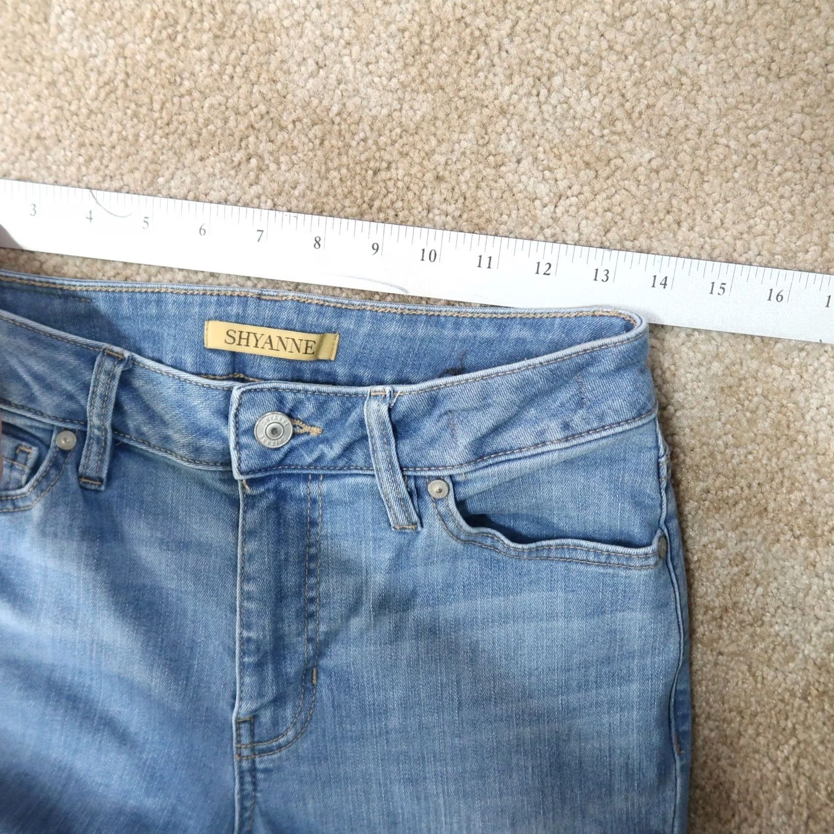Vintage Shyanne Jeans Womens 28x34 Bootcut Denim Stretch 5-Pocket Medium Blue" Size 28" / US 6 / IT 42 - 7 Thumbnail