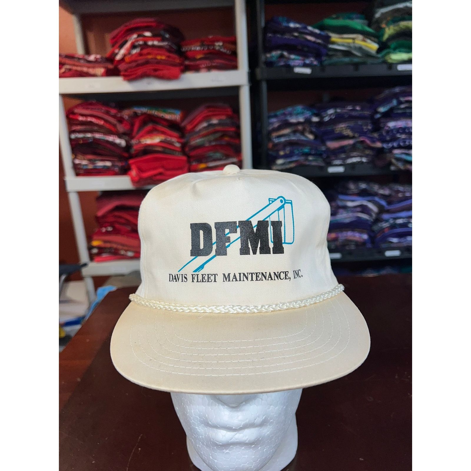 Vintage Vintage Davis Fleet Hat Maintenance Roper White Cap Snapback Size ONE SIZE - 1 Thumbnail