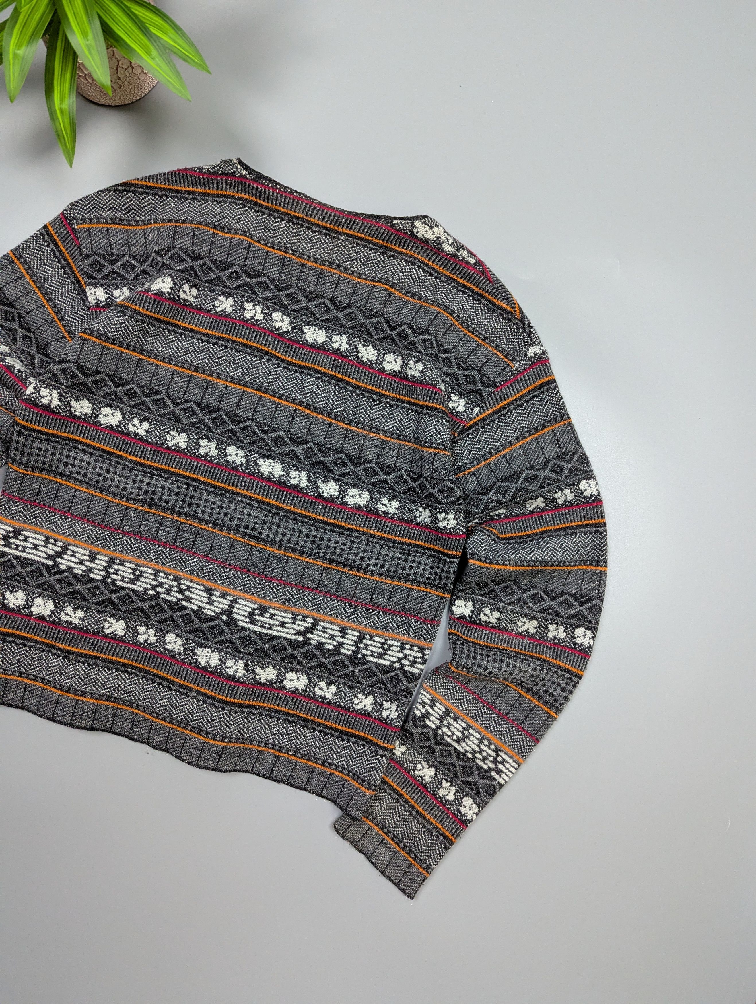 Kenzo KENZO JUNGLE 80s Womens Fair Isle Knitted Cardigan Sweater Size XS / US 0-2 / IT 36-38 - 10 Thumbnail