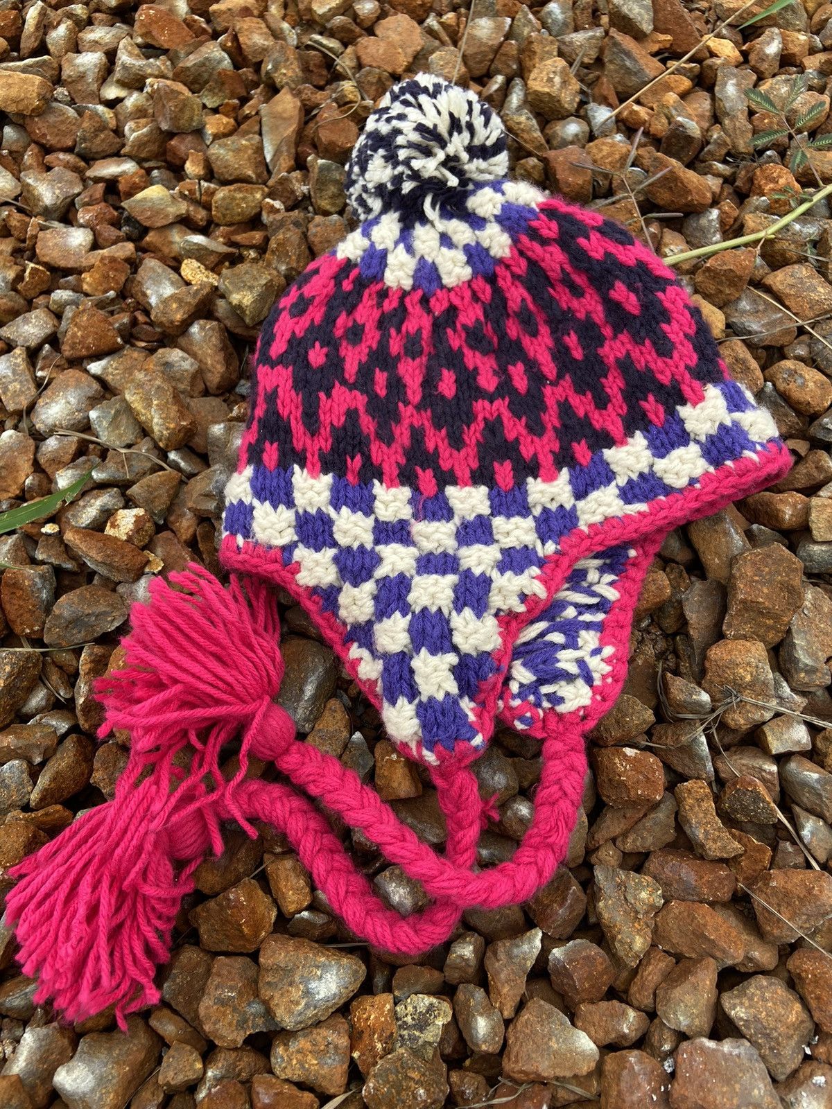 Hysteric Glamour × Japanese Brand vtg arena winter knit trapper hat Size ONE SIZE - 1 Thumbnail