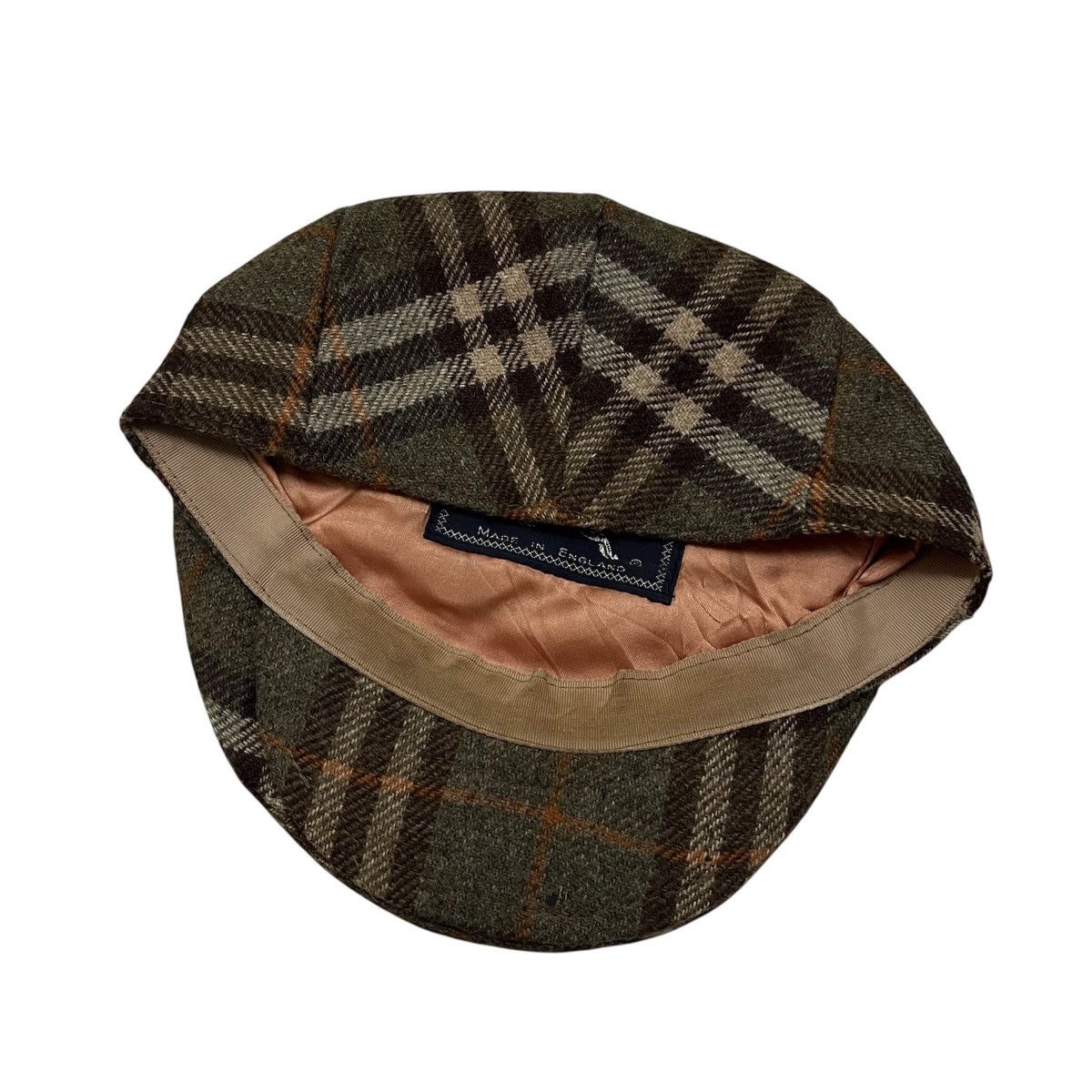 Burberry Burberrys Vintage Wool Baretta Nova Check Hat Cap Size ONE SIZE - 5 Thumbnail