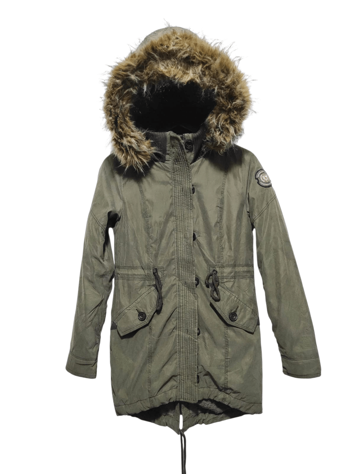 Abercrombie & Fitch Abercrombie & Fitch zip fur hoodie parka jacket LGB style Size XS / US 0-2 / IT 36-38 - 1 Thumbnail