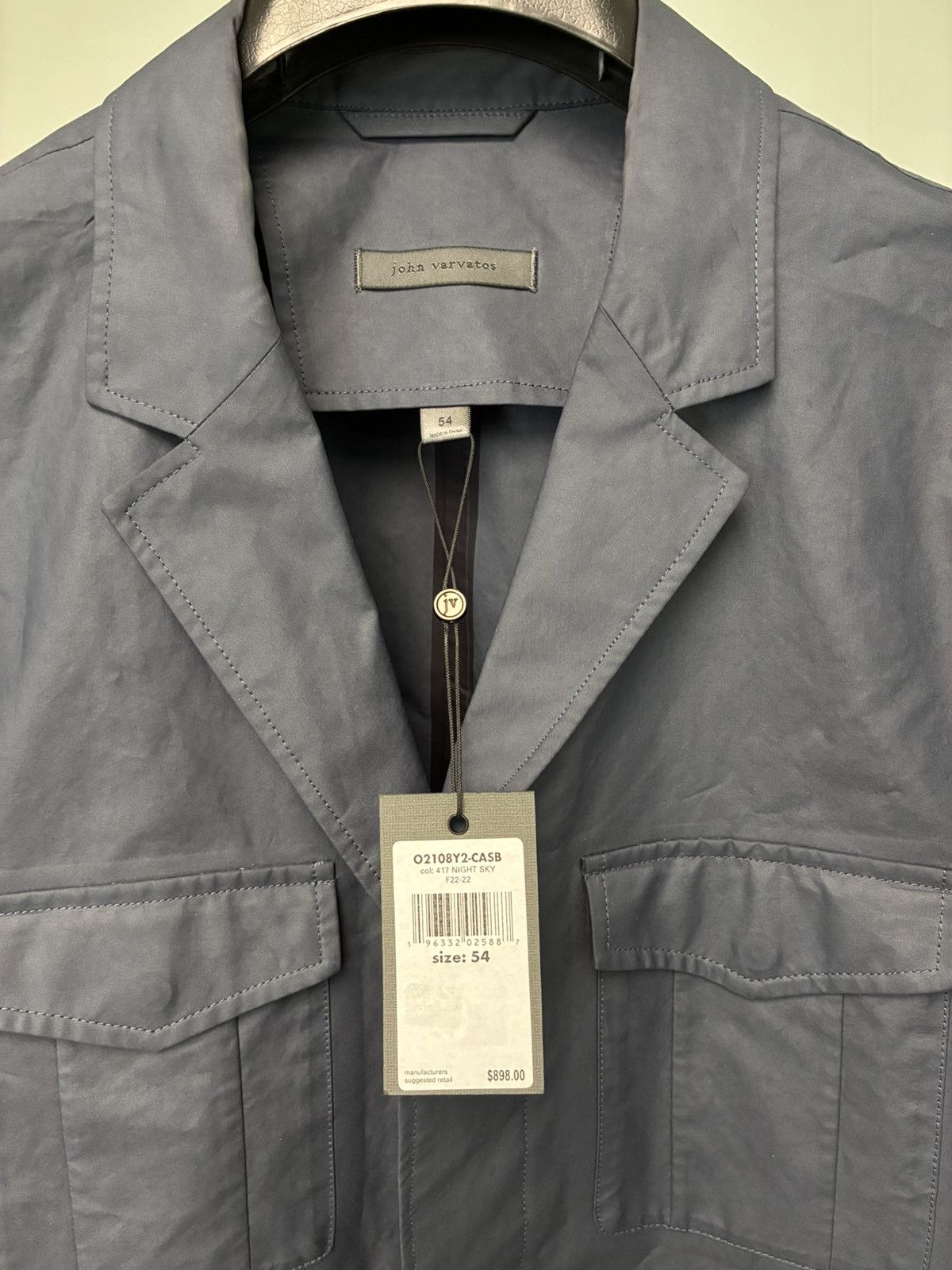 John Varvatos Three-Button Hidden-Placket Jacket EU 54 usa 44 Size US L / EU 52-54 / 3 - 6 Thumbnail