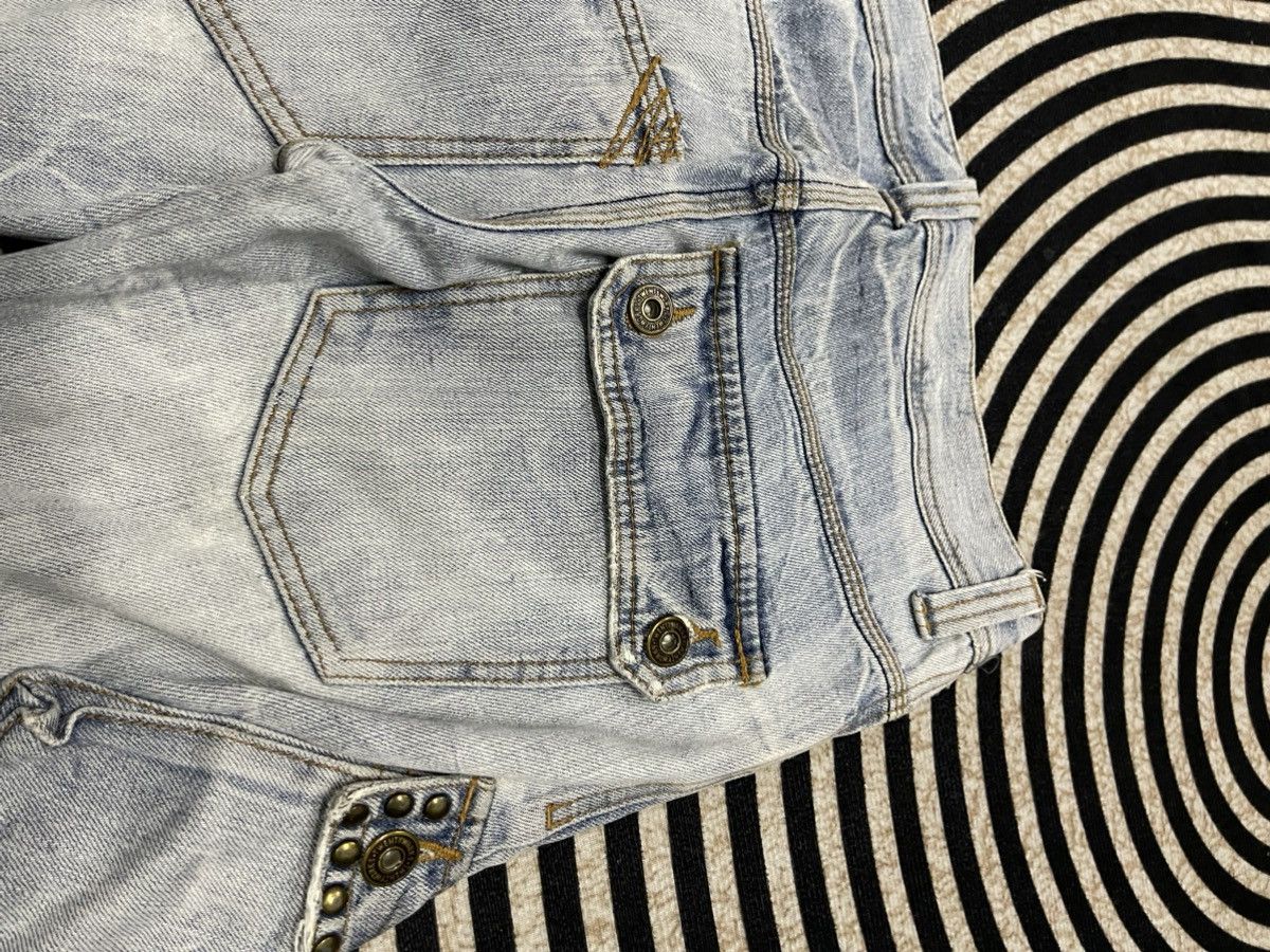 Beauty Beast 2000s TWENTY WORKS STUDDED SIDE POCKET JEANS RARE Size US 31 - 17 Thumbnail