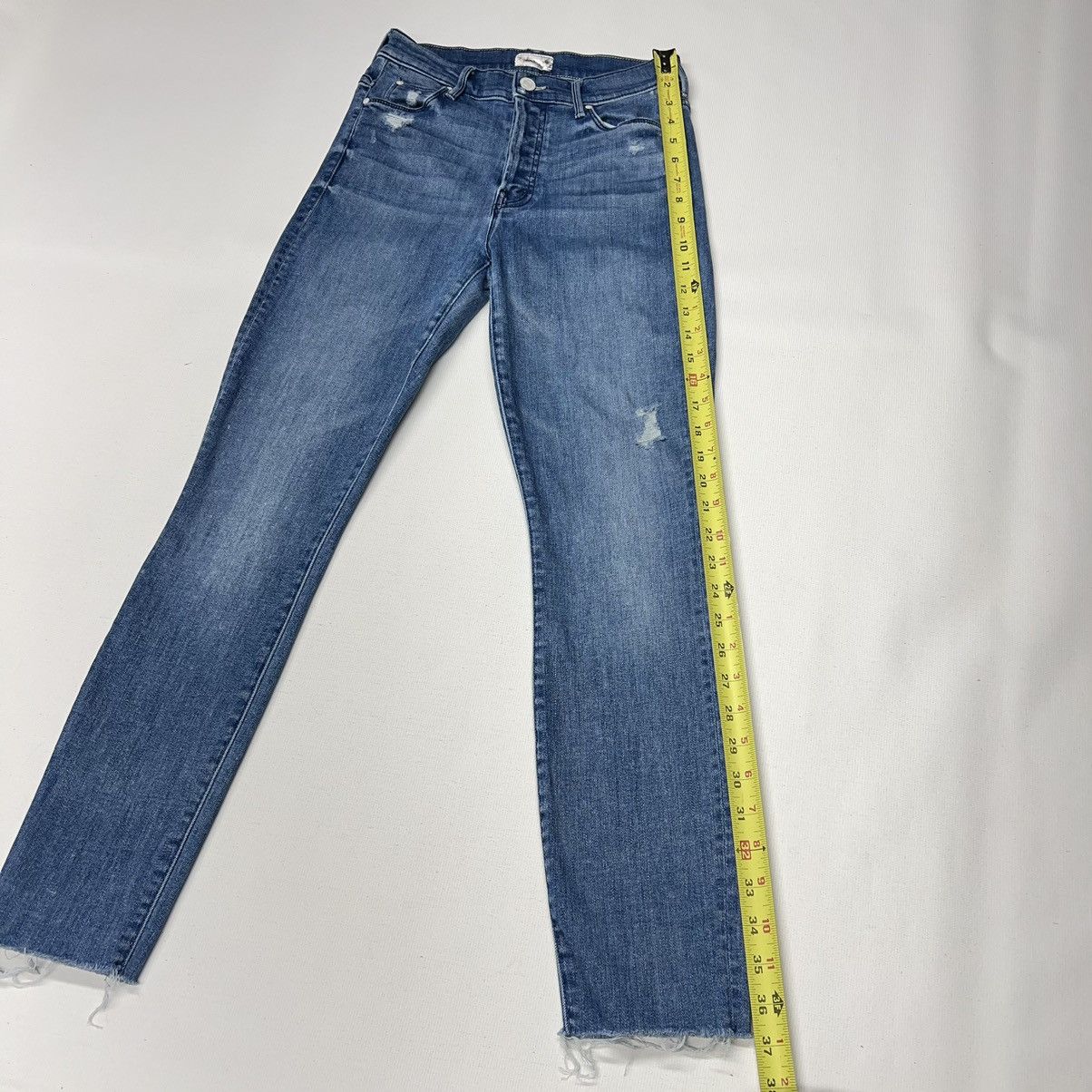 MOTHER Mother Jeans The Stunner Ankle Fray Graffiti Girl Distressed Size 24" / US 00 / IT 34 - 17 Thumbnail