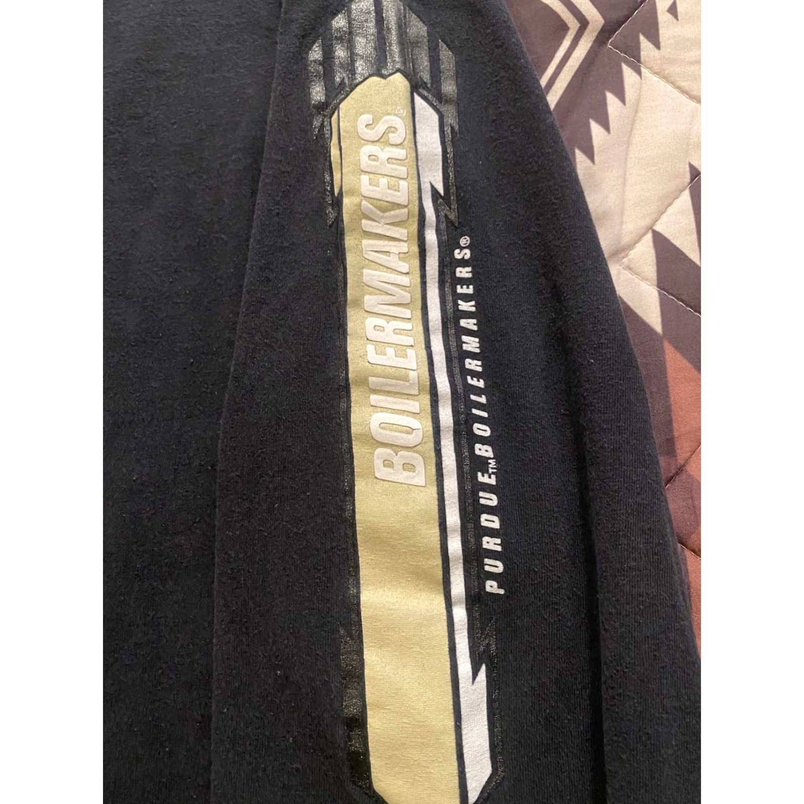 Nike VINTAGE Nike Purdue Boilermakers Long Sleeve T-Shirt Center Swoosh Black Mens XL 90s Sports University Graphic Print Cotton Crew Neck Size US XL / EU 56 / 4 - 5 Thumbnail
