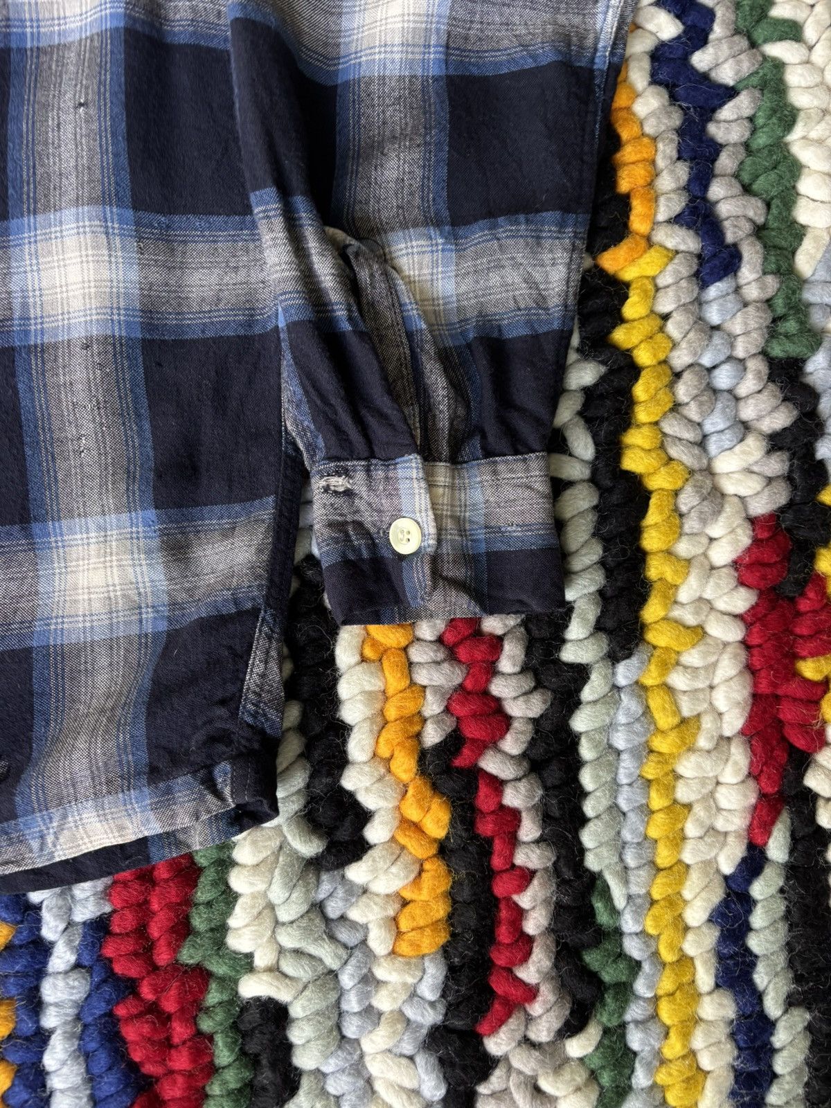 Vintage 1950s Shadow Box Pilgrim Button Up Loop Collar Blue Size US M / EU 48-50 / 2 - 9 Thumbnail