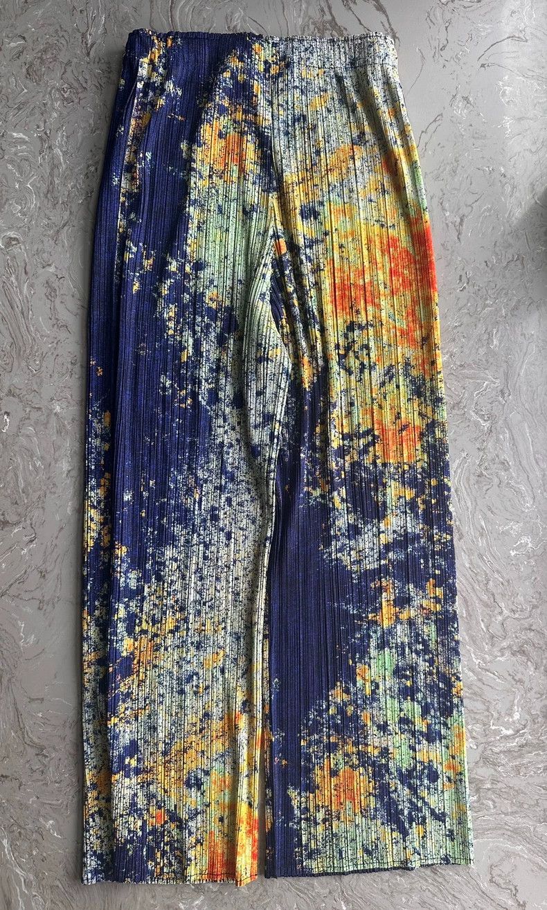 Issey Miyake Issey Miyake size:3 Black and yellow starry Sky Earth pant Size 31" - 2 Thumbnail
