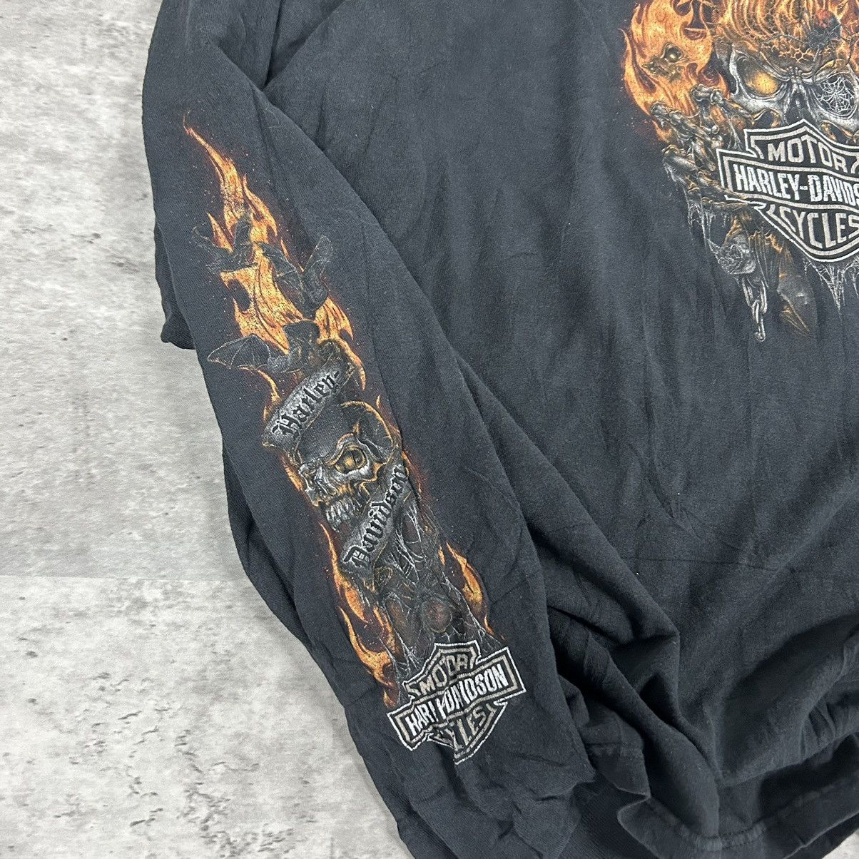 Harley Davidson vintage Harley Davidson long sleeve flame graphic t shirt 2x Size US XXL / EU 58 / 5 - 2 Thumbnail
