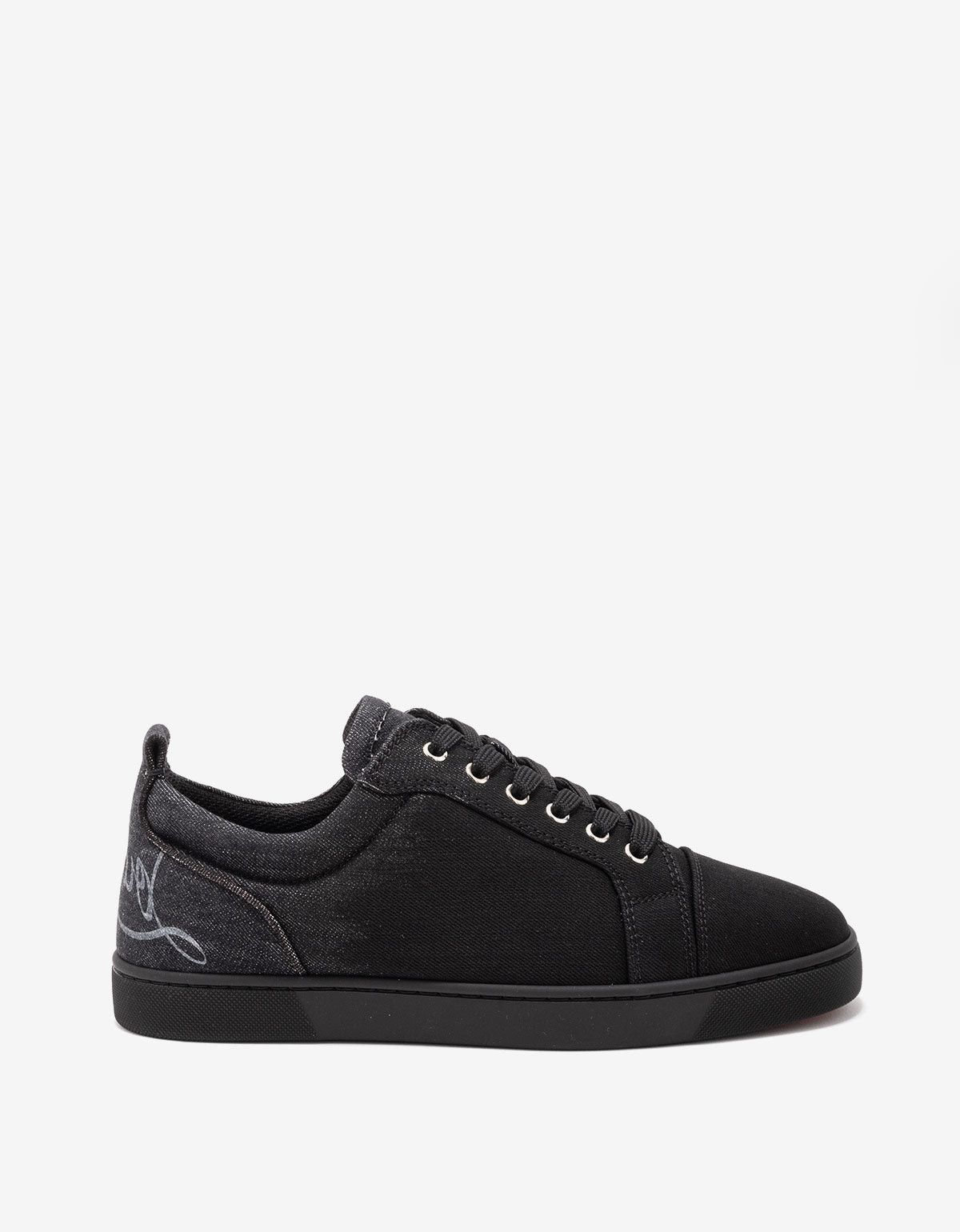 Christian Louboutin Christian Louboutin Fun Louis Junior Black Denim Trainers Size US 9 / EU 42 - 2 Thumbnail
